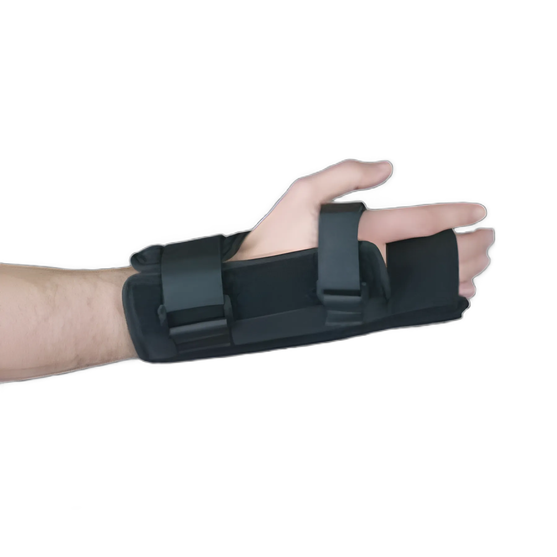 Freedom® Comfort™ Wrist Splint with MP Block - Fabric/Foam, Left Hand, Small/Medium, Black