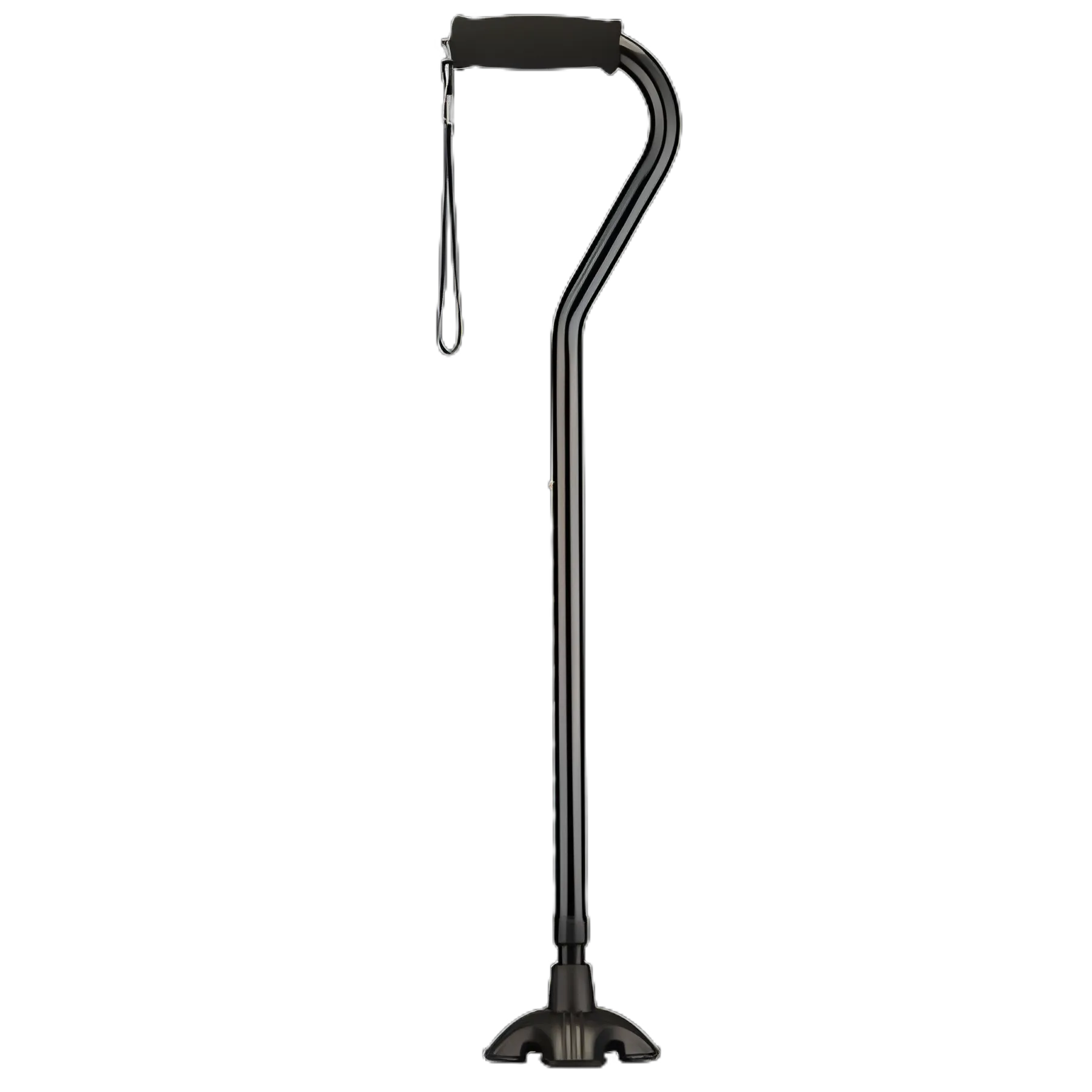 Nova Ortho-Med SugarCane Offset Cane Aluminum Adjustable 28.5-39.5 Inch - Black