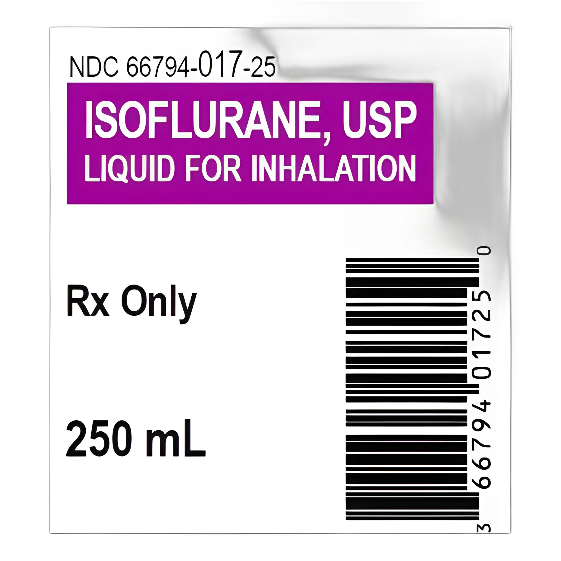 Isoflurane 99.9% Liquid Bottle 250 mL