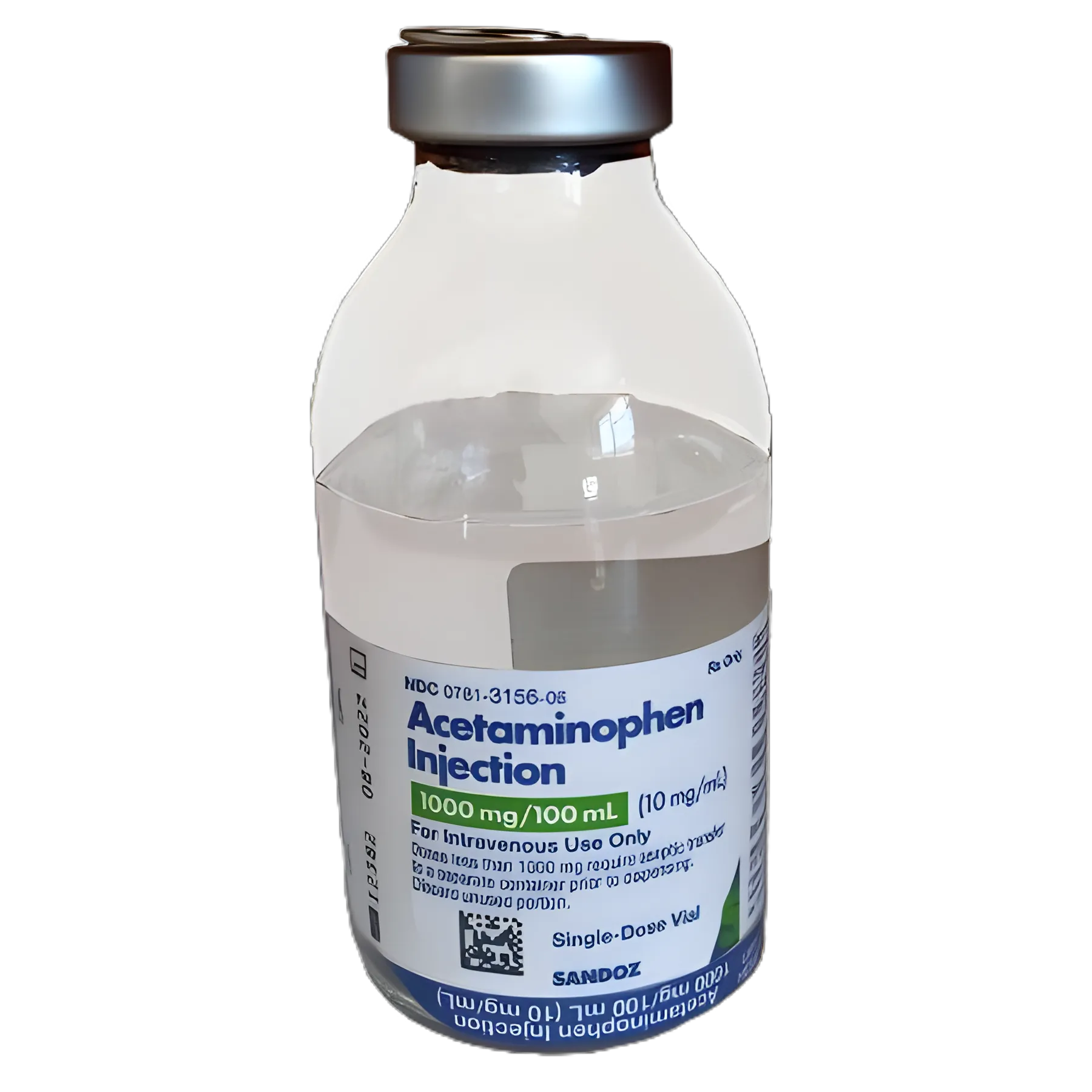 Acetaminophen Injection 10 mg/mL by Sandoz - Single-Dose Vial 100 mL