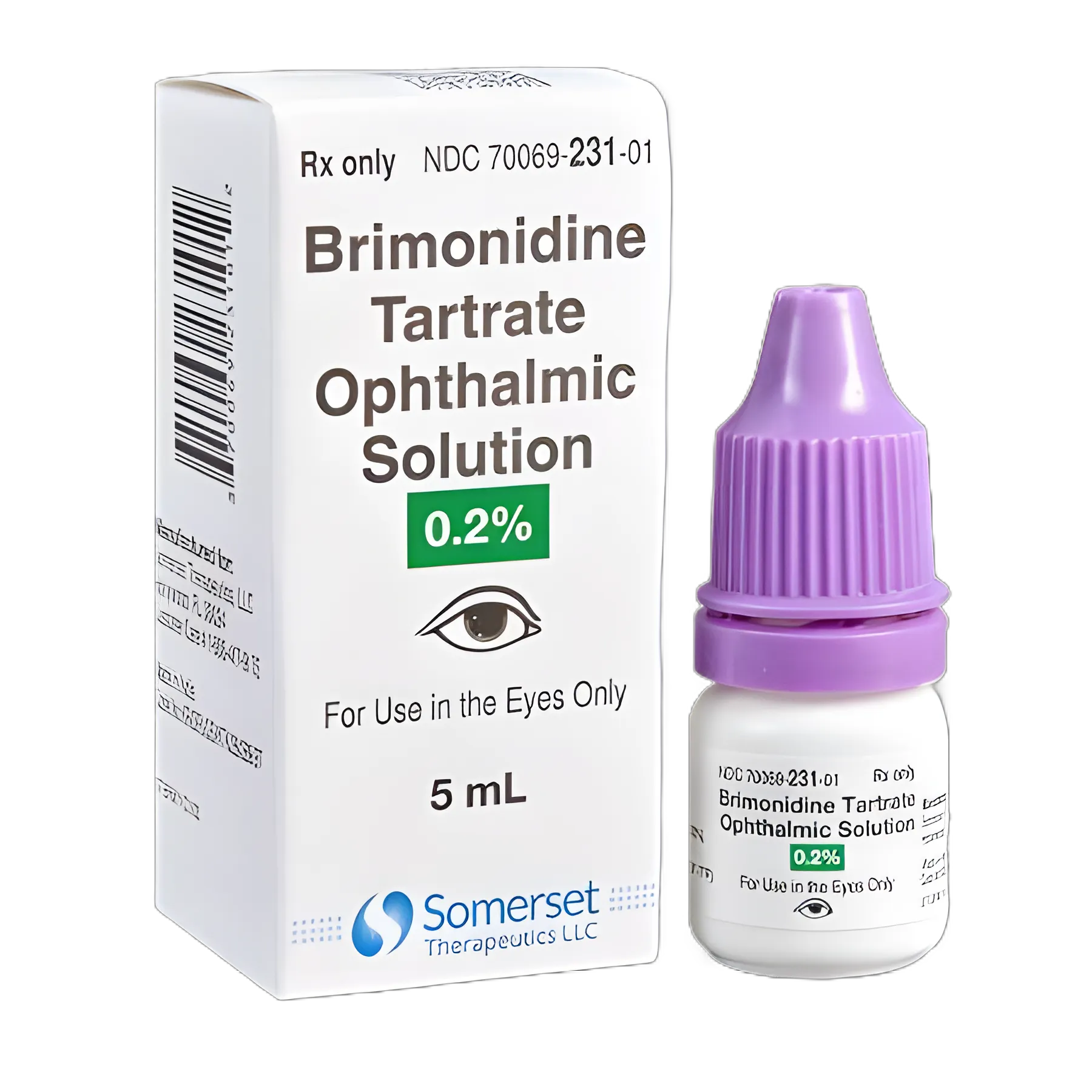 Brimonidine Tartrate 0.2% Ophthalmic Solution - 5mL Dropper Bottle