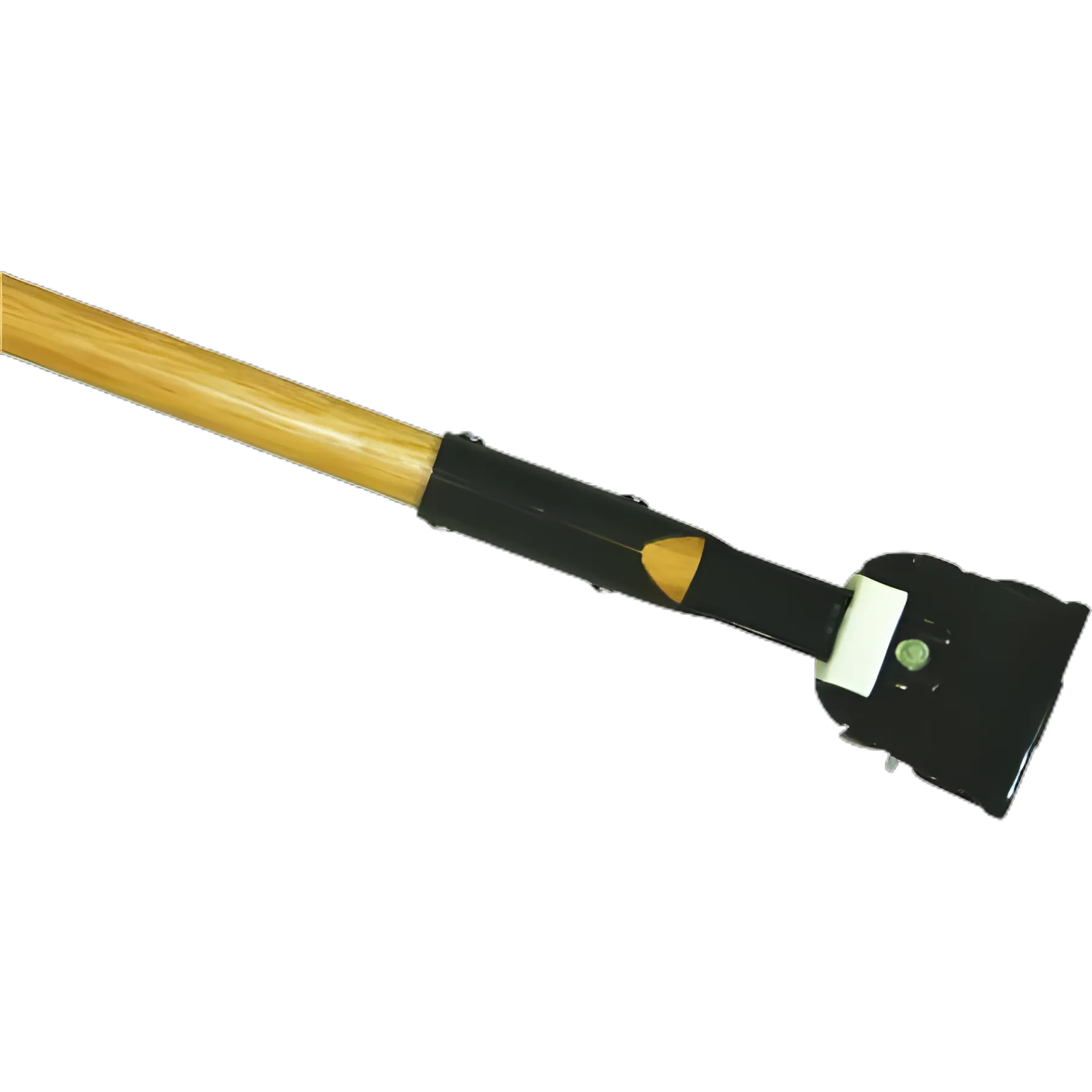 ABCO 65 Inch Wooden Dust Mop Handle with Metal Swivel Head for Medical Facilities