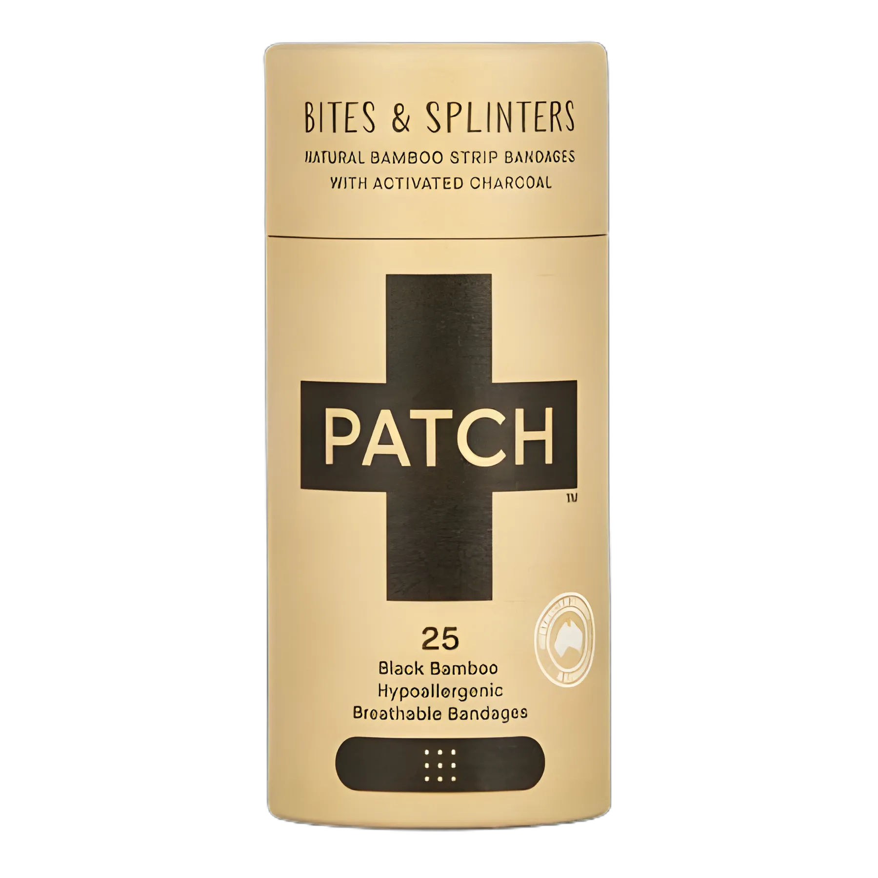 Adhesive Strip Patch™ 3/4 X 3 Inch Bamboo s/b Bamboo / Charcoal Rectangle Tan Sterile