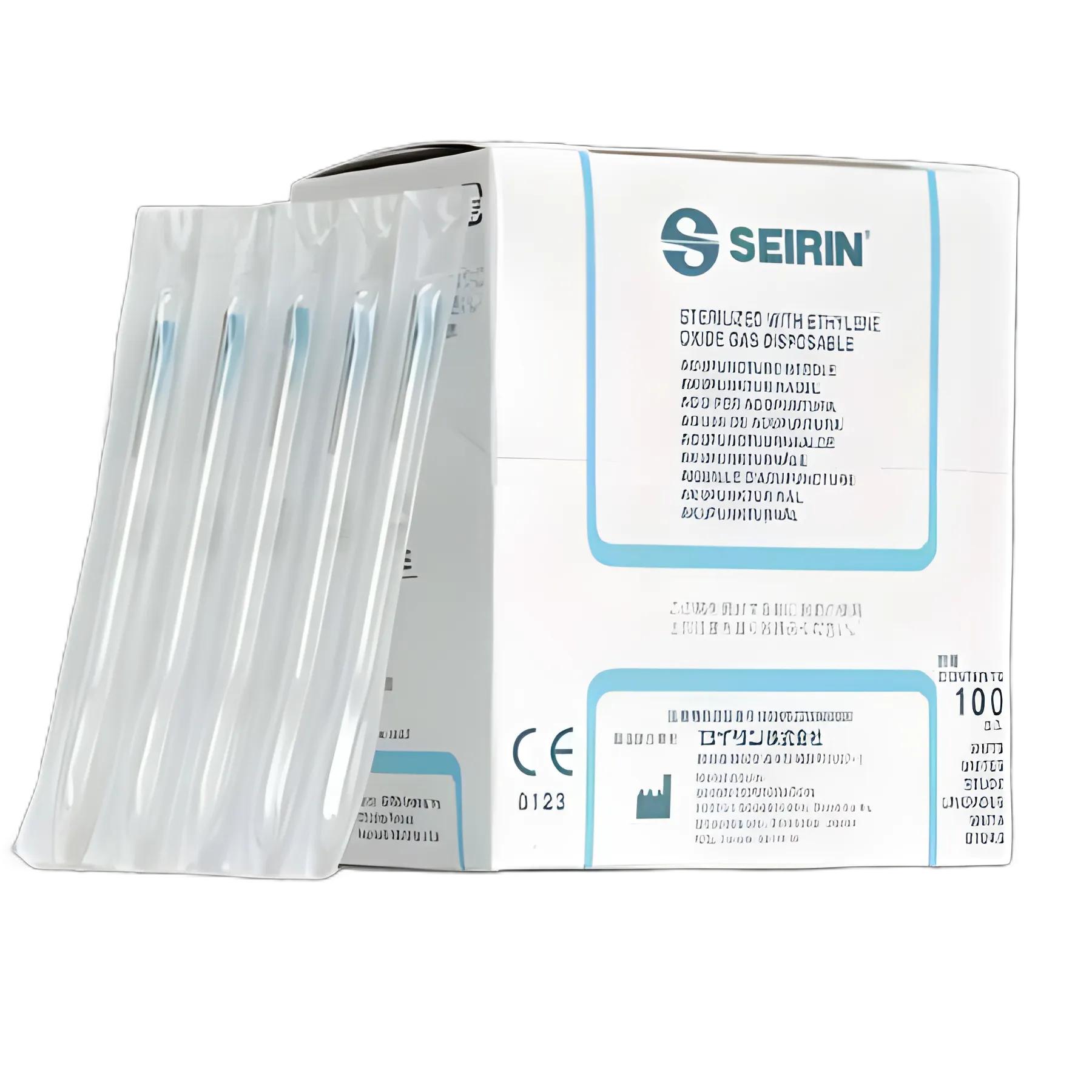 Seirin® L-Type Acupuncture Needles, 5 Japanese Gauge, 40 mm Length, Surgical Stainless Steel