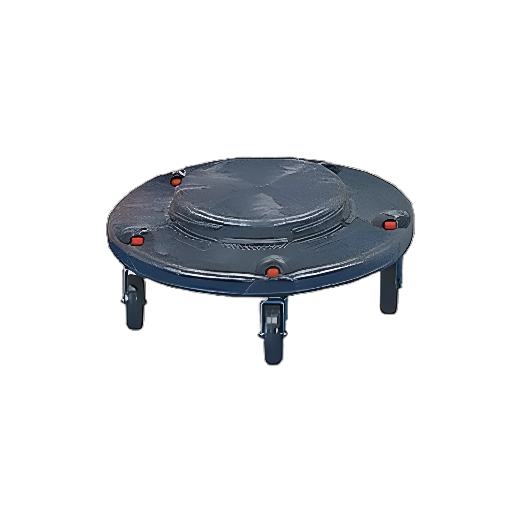 Rubbermaid Brute Trash Can Dolly - 5 Casters, 250 lbs Capacity, Rubber/Steel, for Medical Facilities