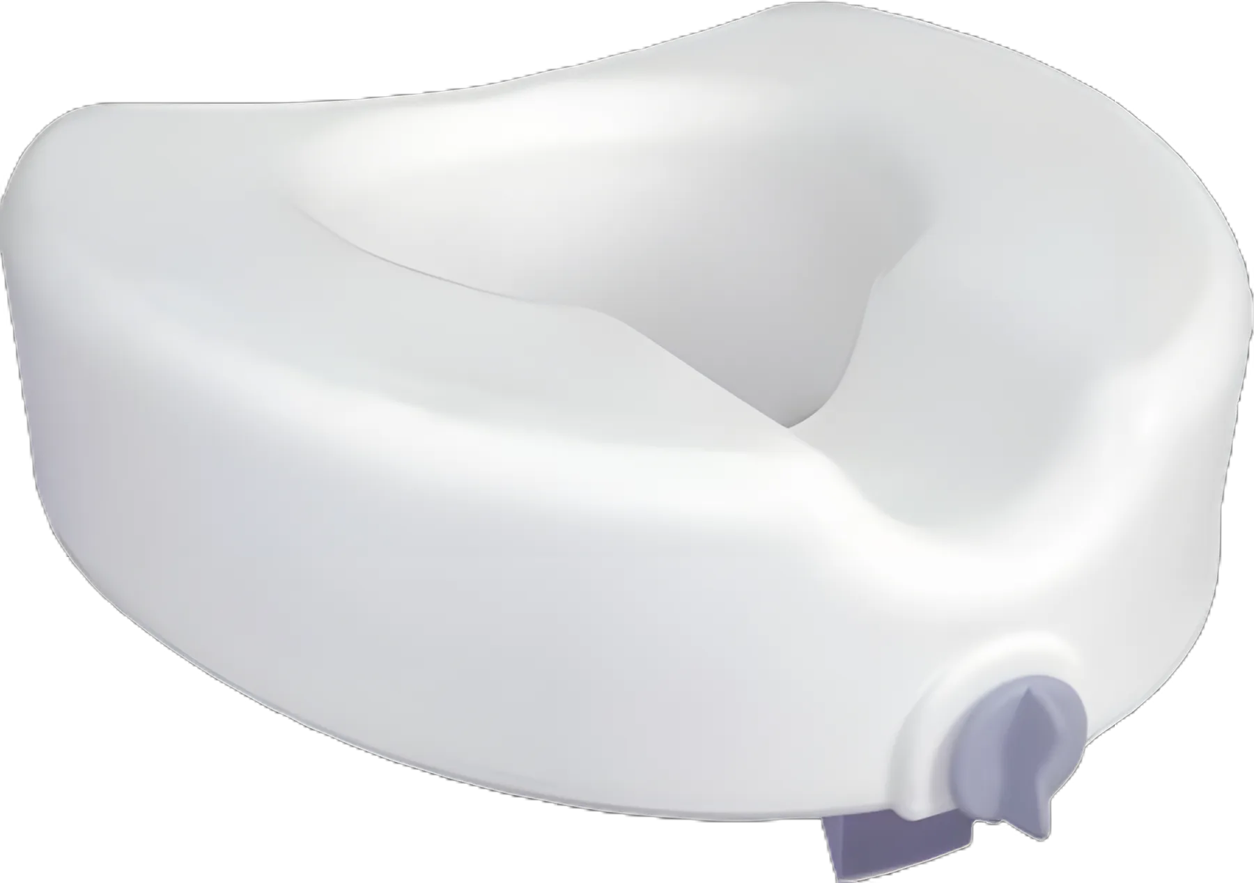 Raised Toilet Seat Premium 4-1/2 Inch Height White 300 lbs. Weight Capacity