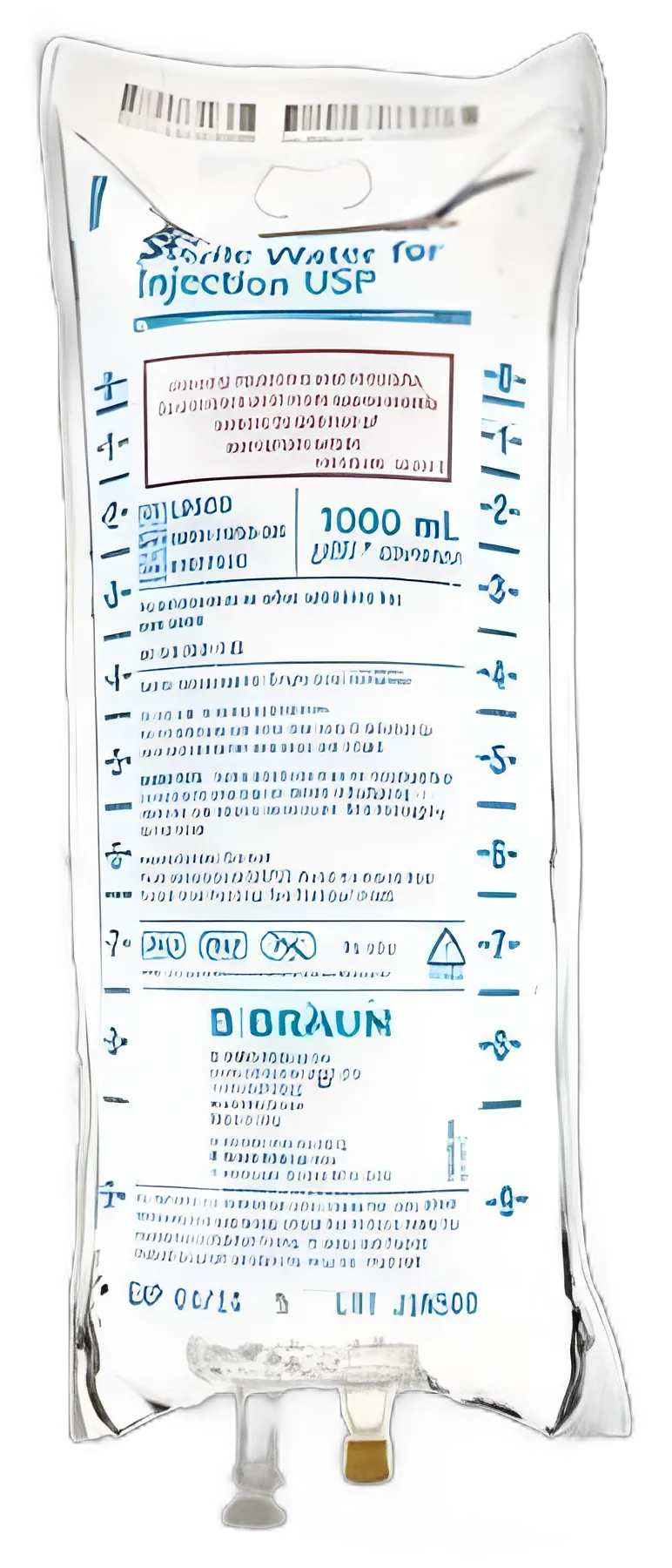 Diluent Sterile Water for Injection, Preservative Free IV Solution Flexible Bag 1,000 mL - L8500