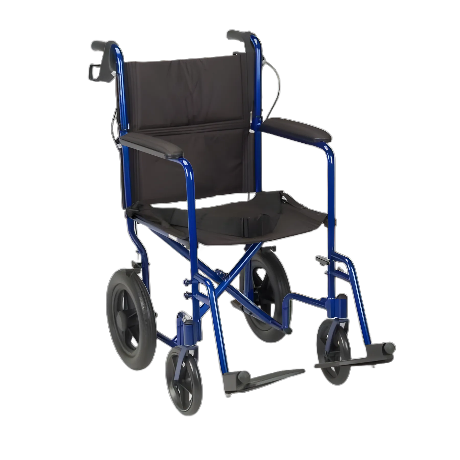 Transport Chair drive™ Expedition 19 Inch Seat Width Full Length Arm Swing-Away Footrest Aluminum Frame with Blue Finish