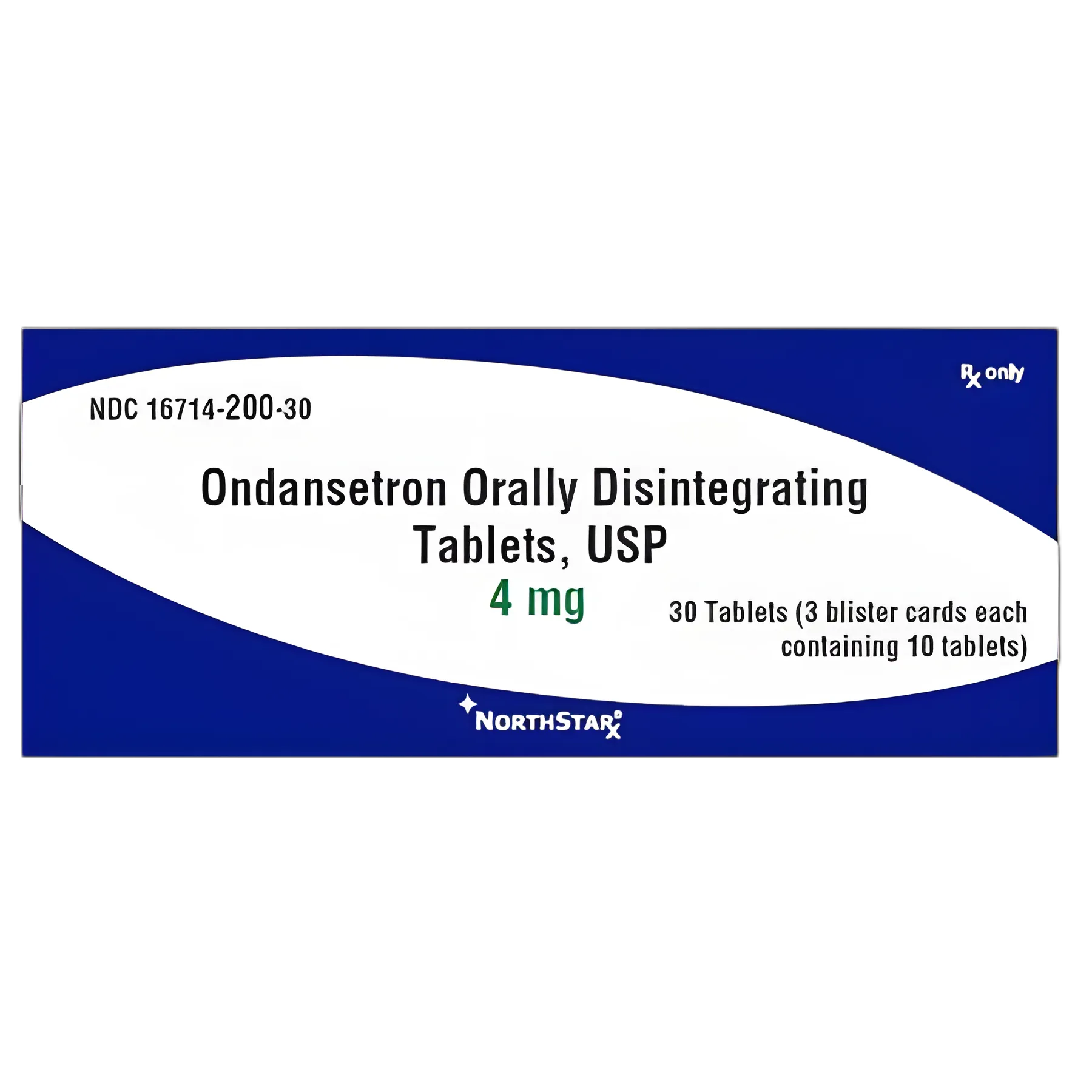 5-HT3- Receptor Antagonist Ondansetron 4 mg Tablet Blister Pack 30 Tablets - 16714020030