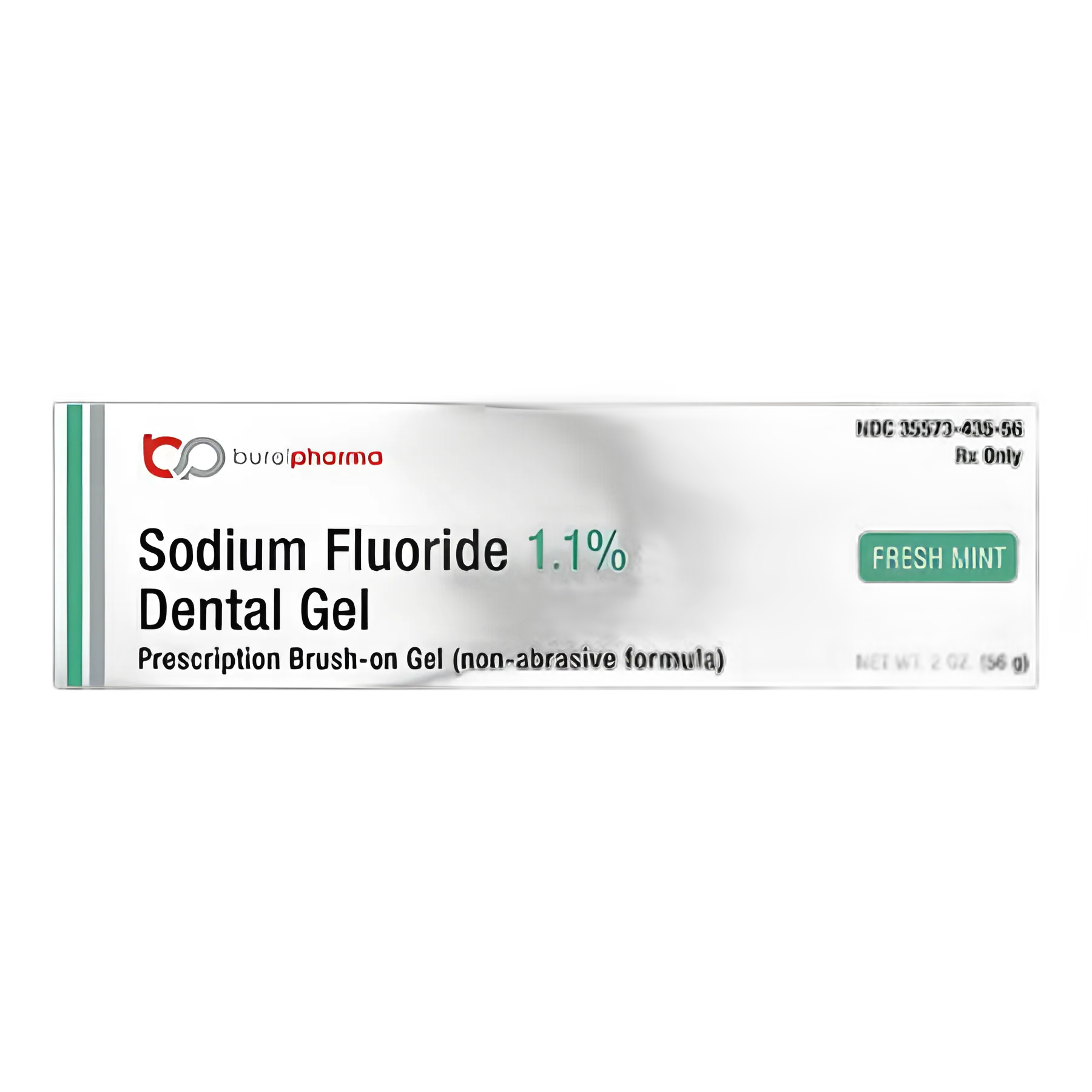 Sodium Fluoride 1.1% Dental Gel - Fresh Mint Flavor, 2 oz Tube