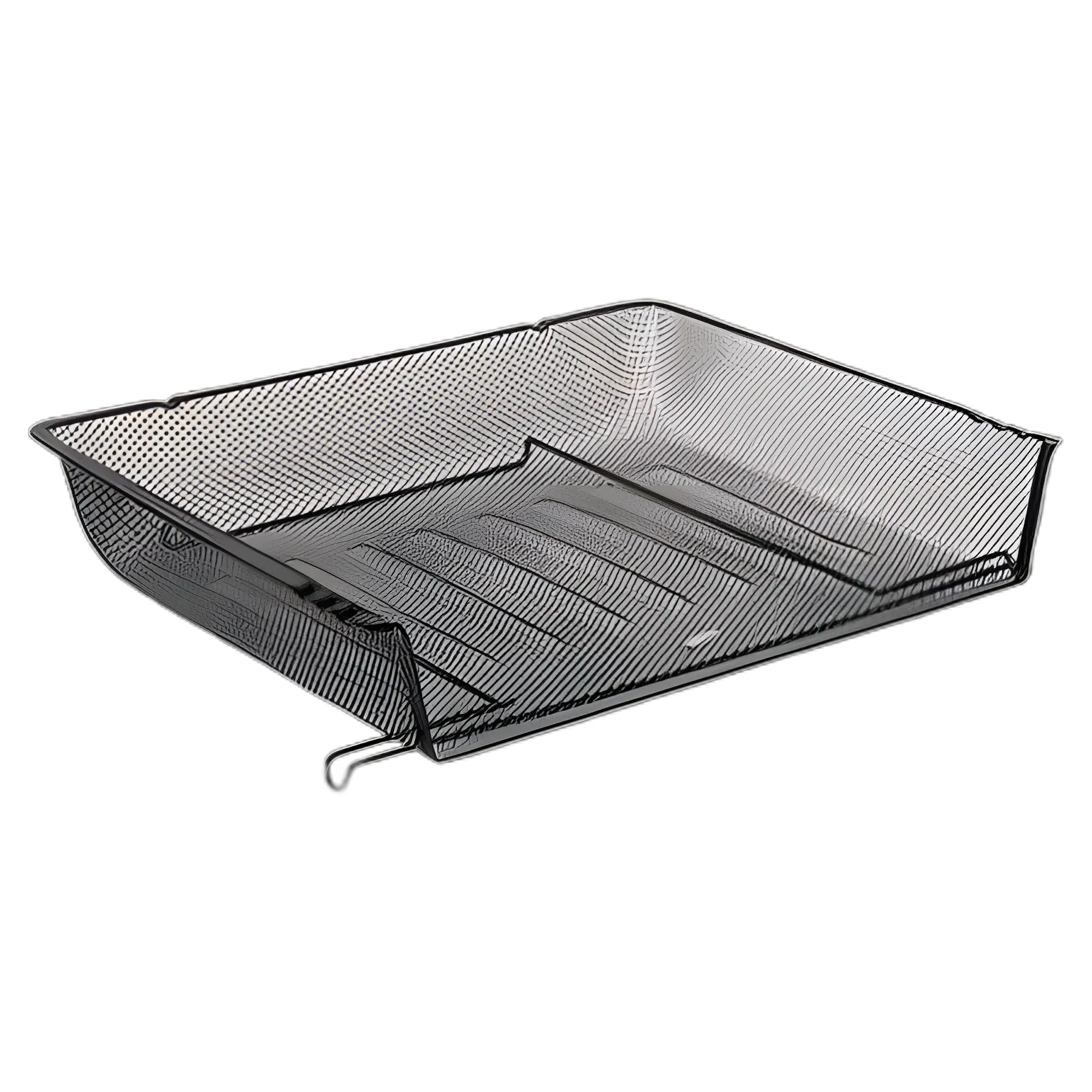 Mesh Stacking Side Load Tray, 1 Section, Letter Size Files, 14.25" x 10.13" x 2.75", Black