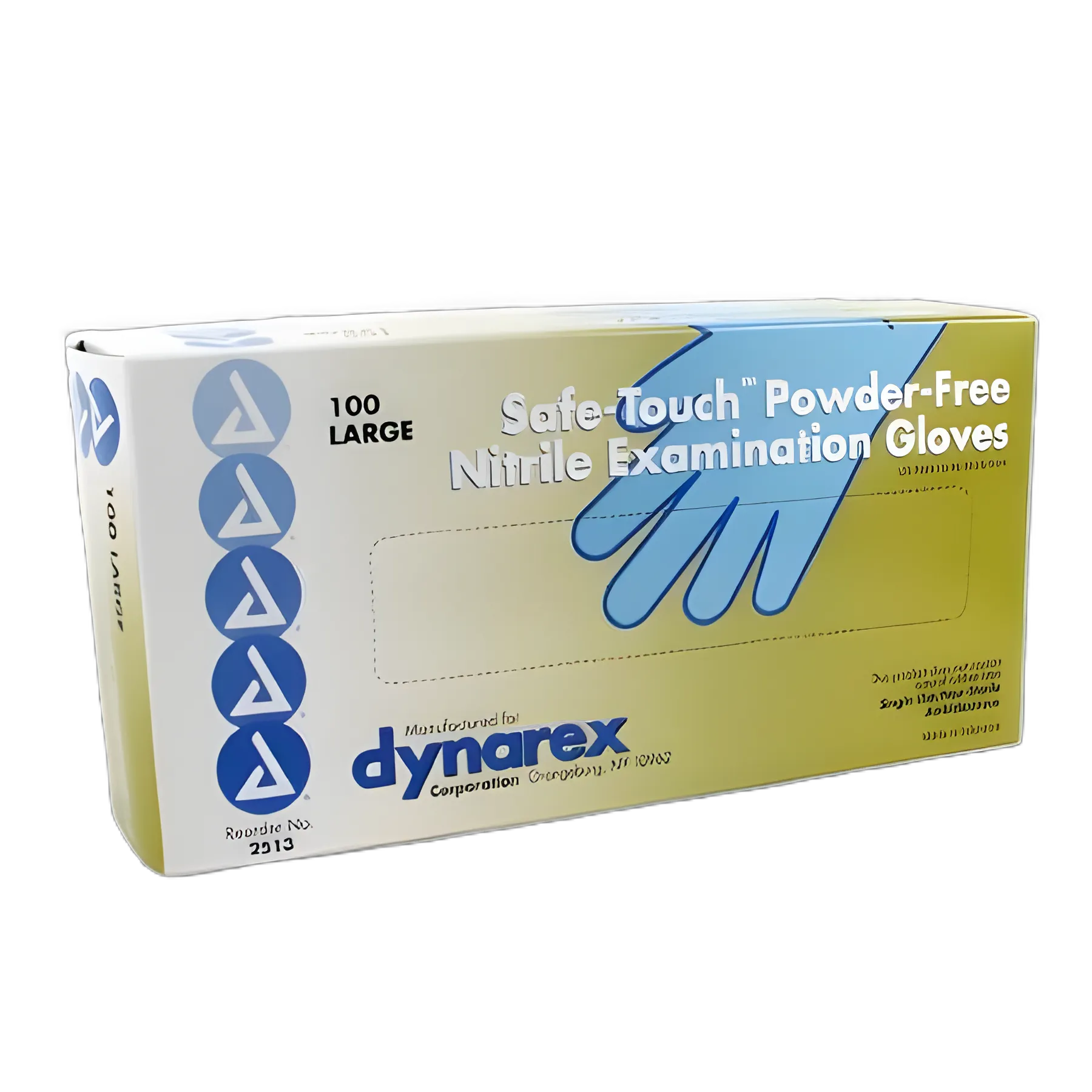Exam Glove Safe-Touch™ Large NonSterile Nitrile Standard Cuff Length Textured Fingertips Blue Not Rated