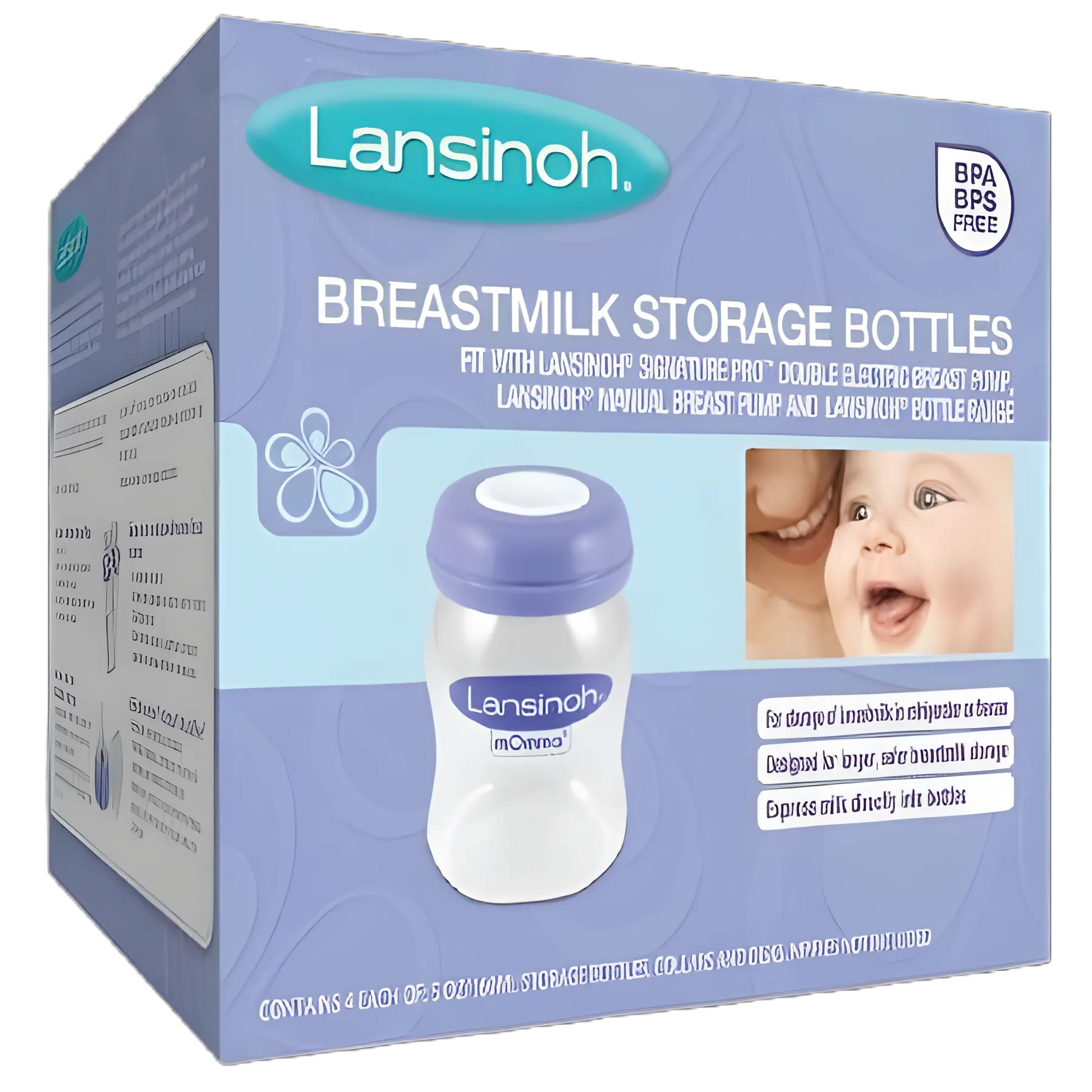 Lansinoh® 5 oz Breast Milk Storage Bottles - BPA & BPS Free