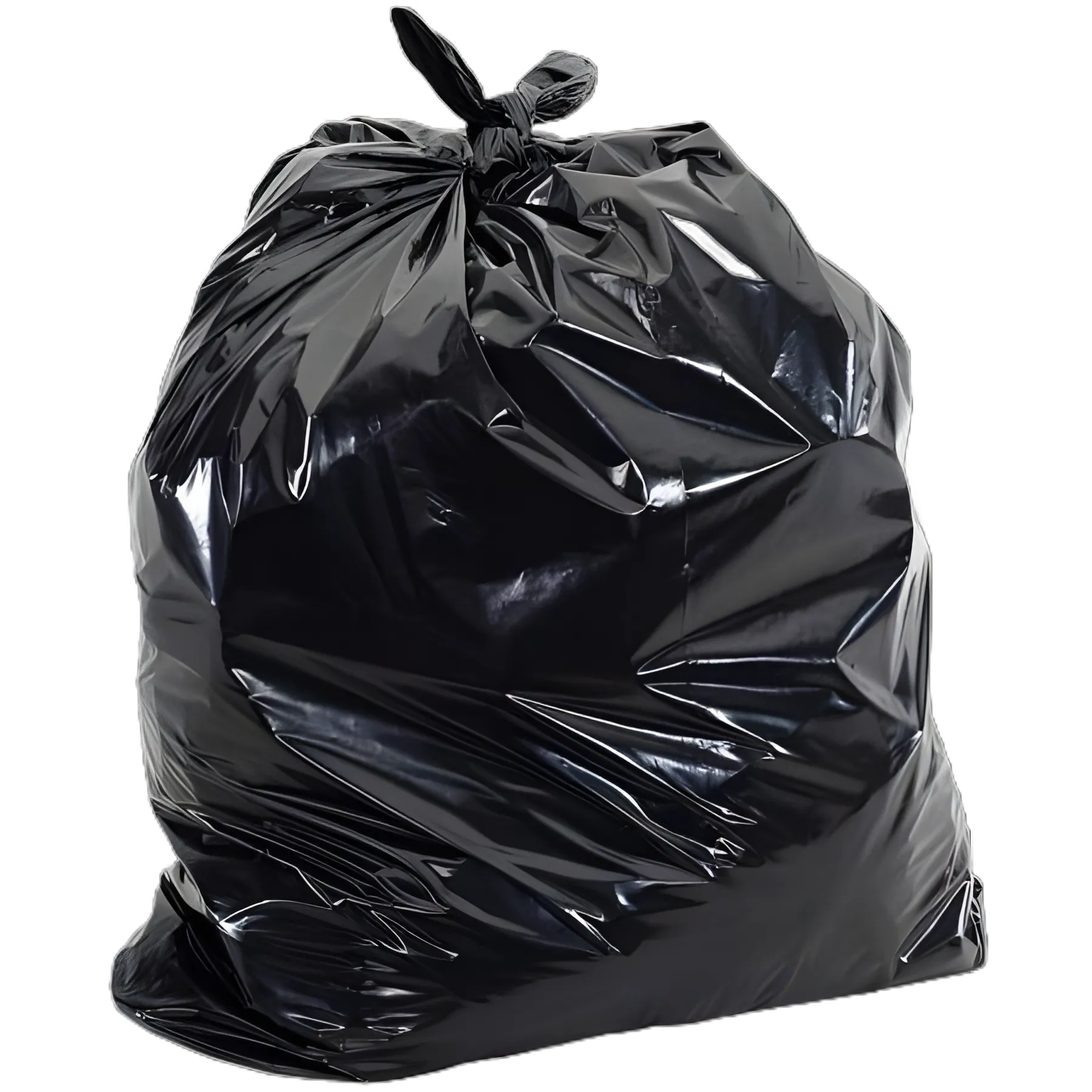 Trash Bag Pitt Plastics Black LLDPE 0.95 mil 38 X 58 Inch Star Seal Bottom Coreless Roll