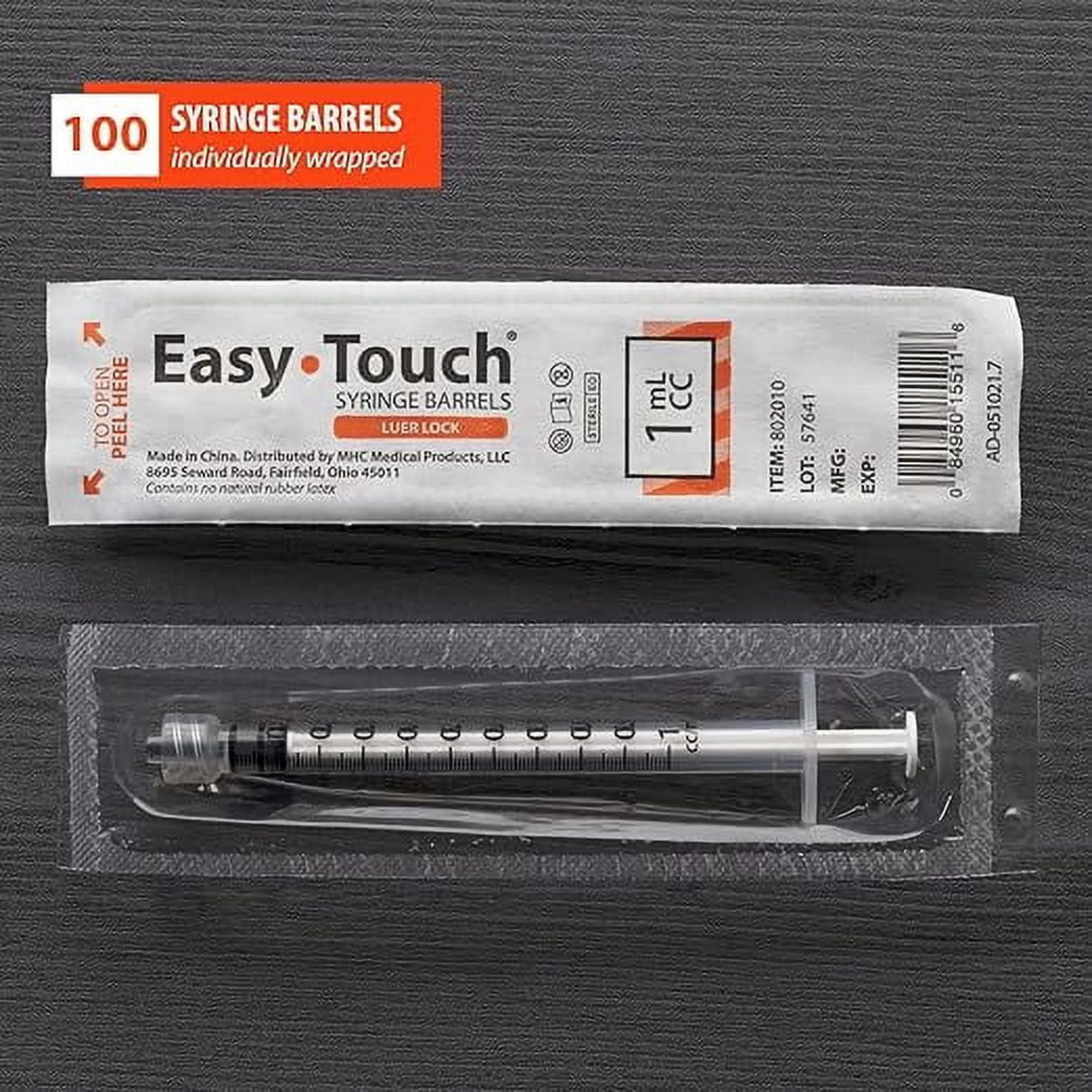 1mL Luer Lock Barrel Only (TB)