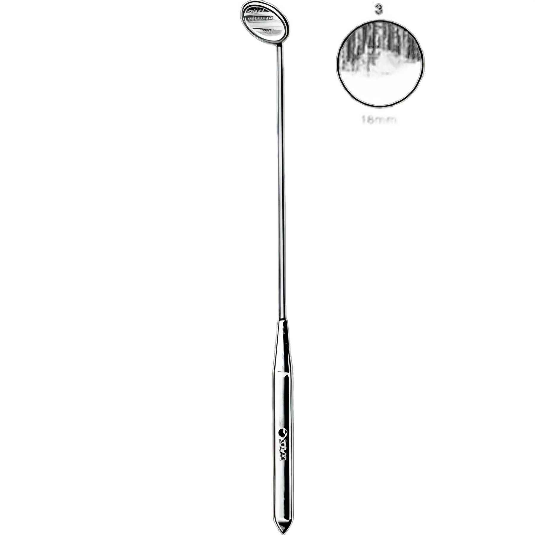 Laryngeal Mirror Sklar® Size 3 / 18 mm Stainless Steel With Handle