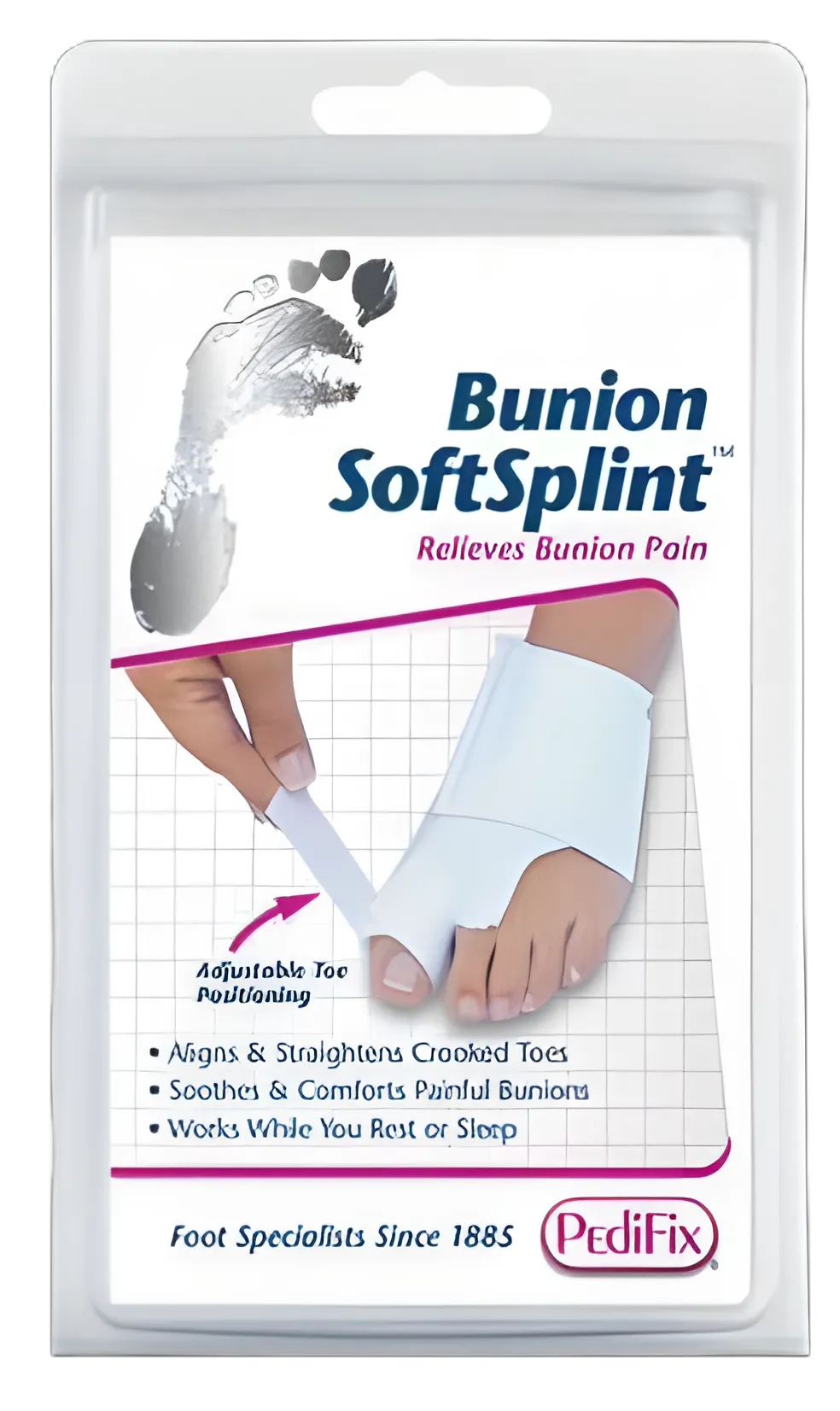 Bunion SoftSplint™ Small - Left Foot Bunion Corrector and Pain Relief Splint