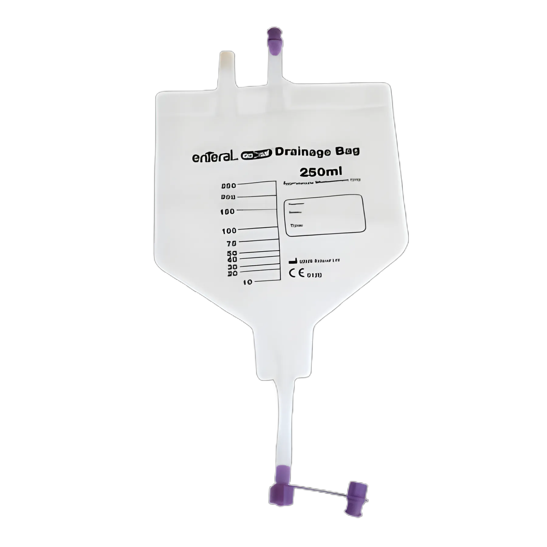 Drainage Bag ENFit® Without Tubing 250 mL Sterile ENFit® Connector Barrier