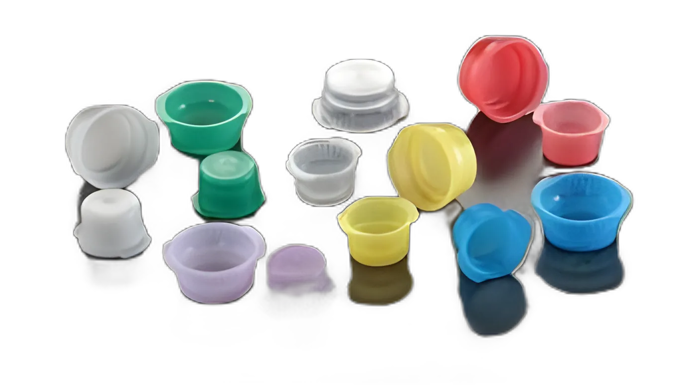 Vacucap™ T402 Series 13mm Yellow LDPE Flanged Plug Cap for Blood Collection & Culture Tubes