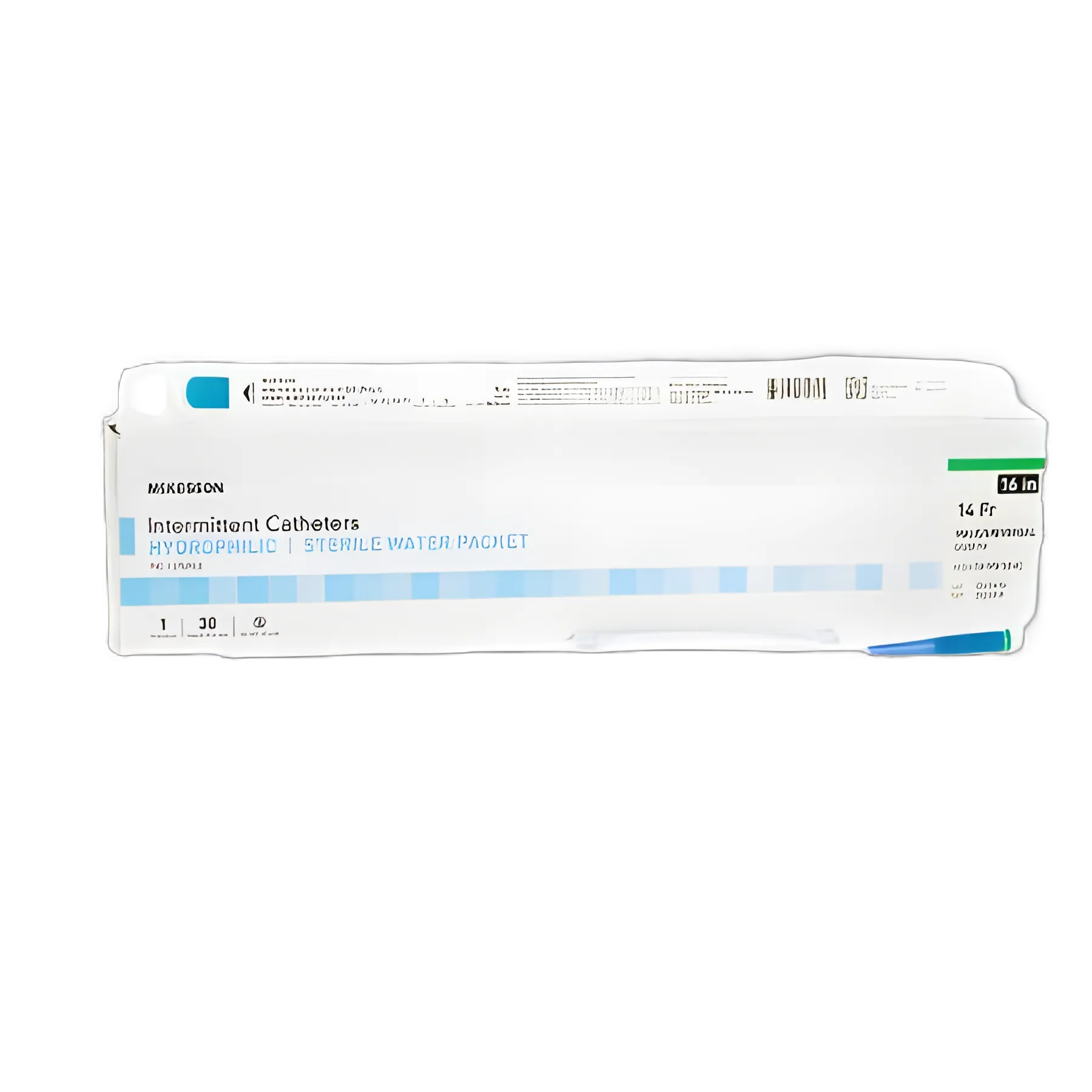 McKesson Coude Tip Hydrophilic Coated PVC Urethral Catheter 14 Fr. 16 Inch