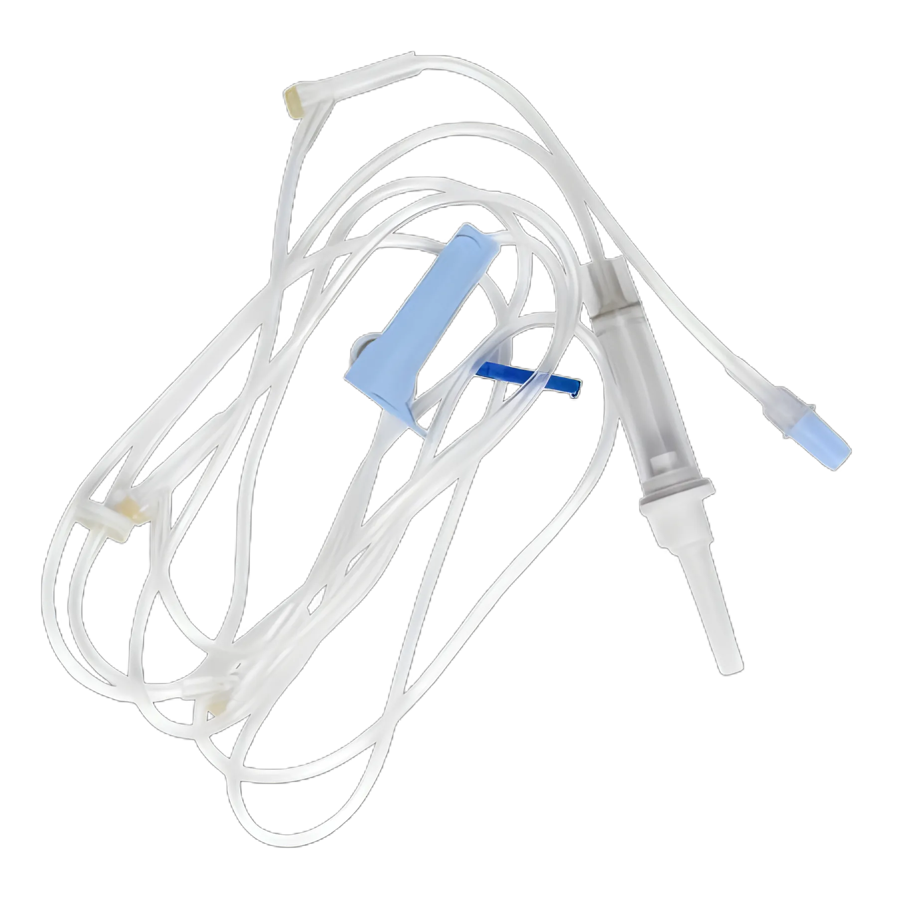 Primary IV Administration Set Interlink® Gravity 3 Ports 10 Drops / mL Drip Rate Without Filter 110 Inch Tubing Solution