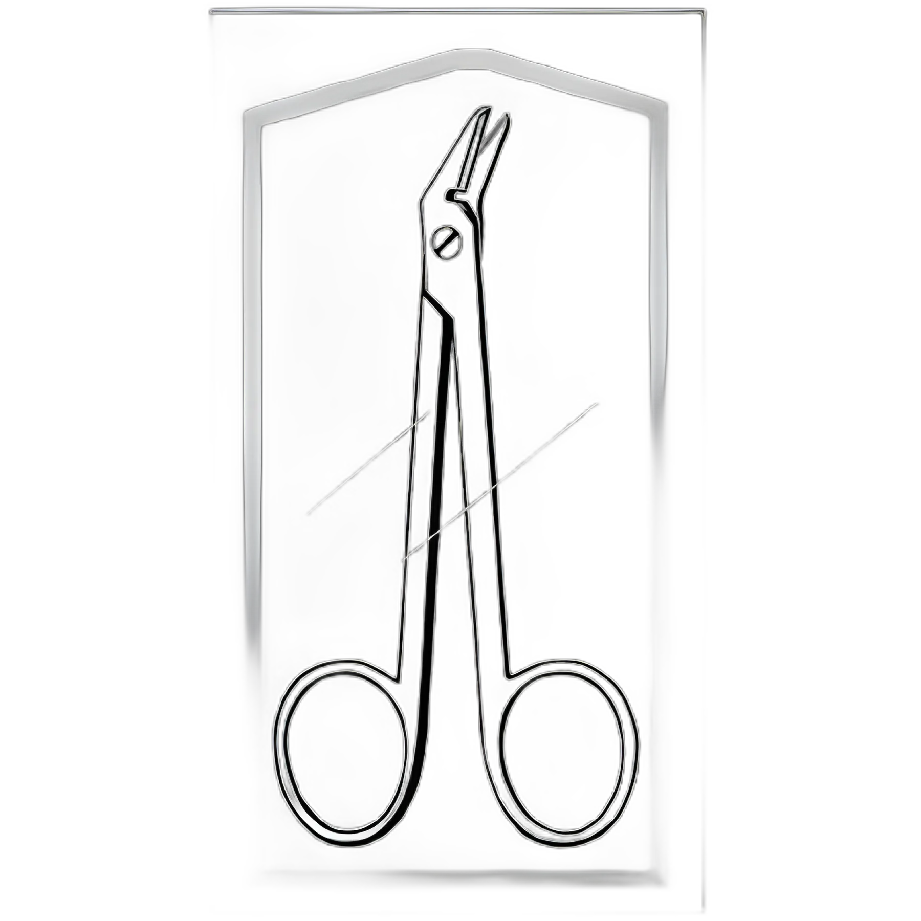 Wire Cutting Scissors Econo™ 4-3/4 Inch Length Floor Grade Stainless steel Sterile Finger Ring Handle Angled Blunt Tip / Blunt Tip
