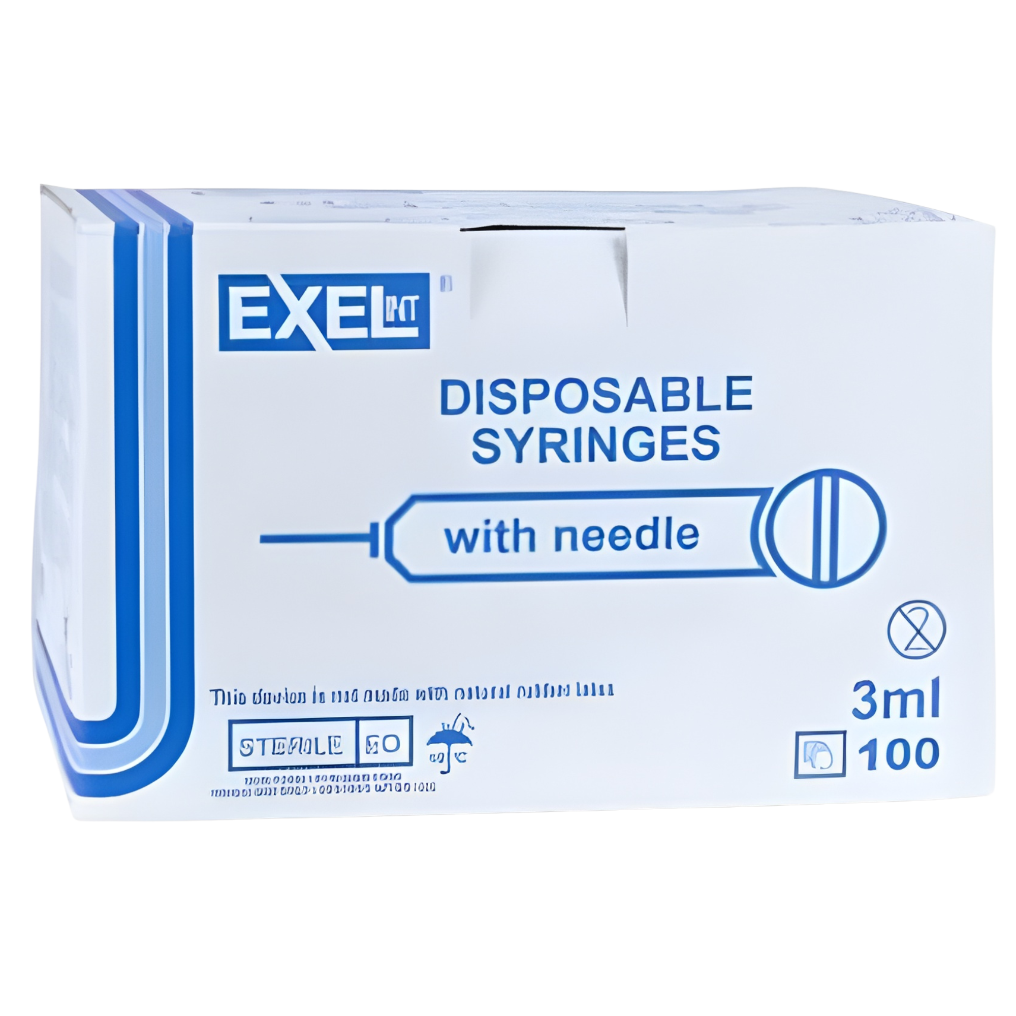 3mL  Syringe 25G x 5/8" Needle, Luer Lock