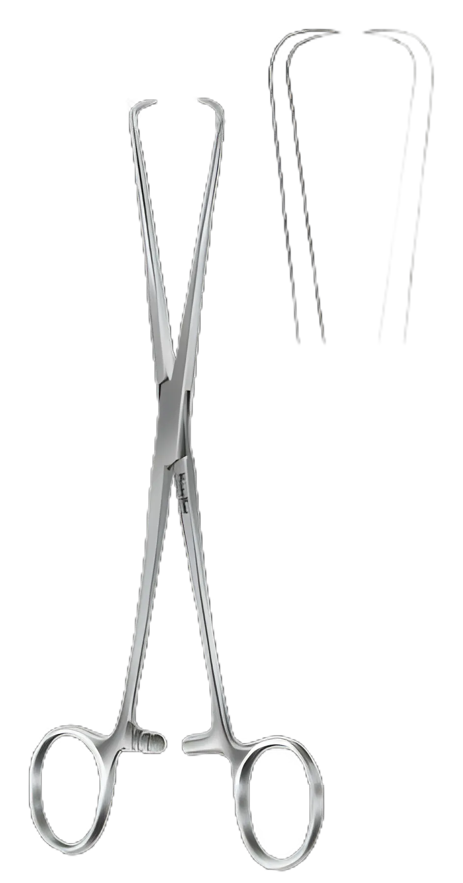 Uterine Tenaculum Forceps MeisterHand® Barrett 7-1/4 Inch Length Surgical Grade German Stainless Steel NonSterile Ratchet Lock Finger Ring Handle Straight 1 X 1 Prongs