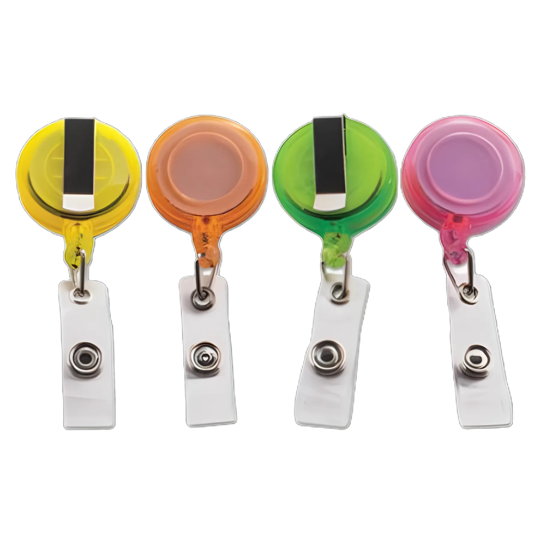 Deluxe Retractable ID Card Reel for Healthcare Professionals, 30" Extension, Assorted Colors, 20/Pack