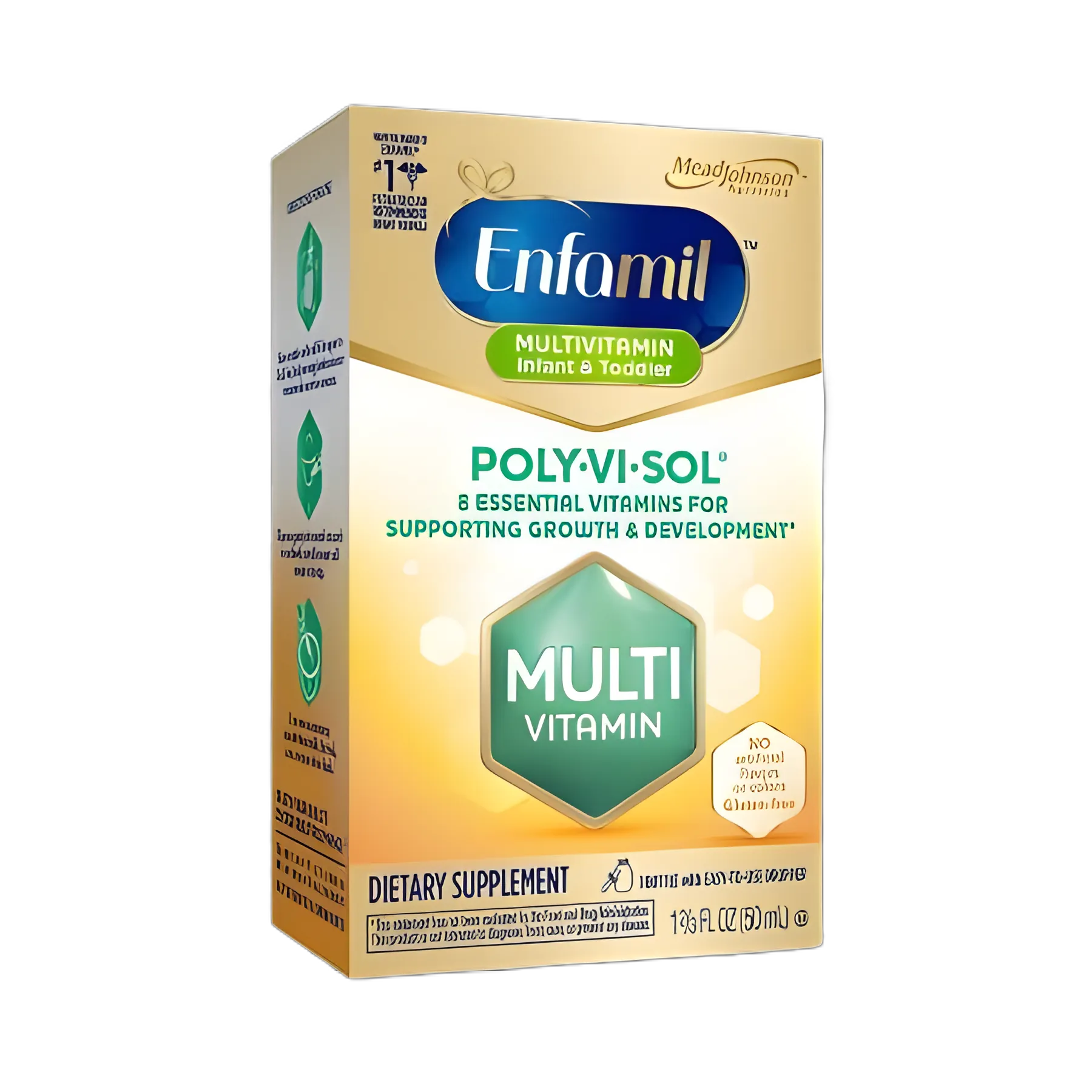 Pediatric Multivitamin Supplement Poly·Vi·Sol® Vitamin A 1500 IU Strength Oral Drops 1.67 oz. Unflavored