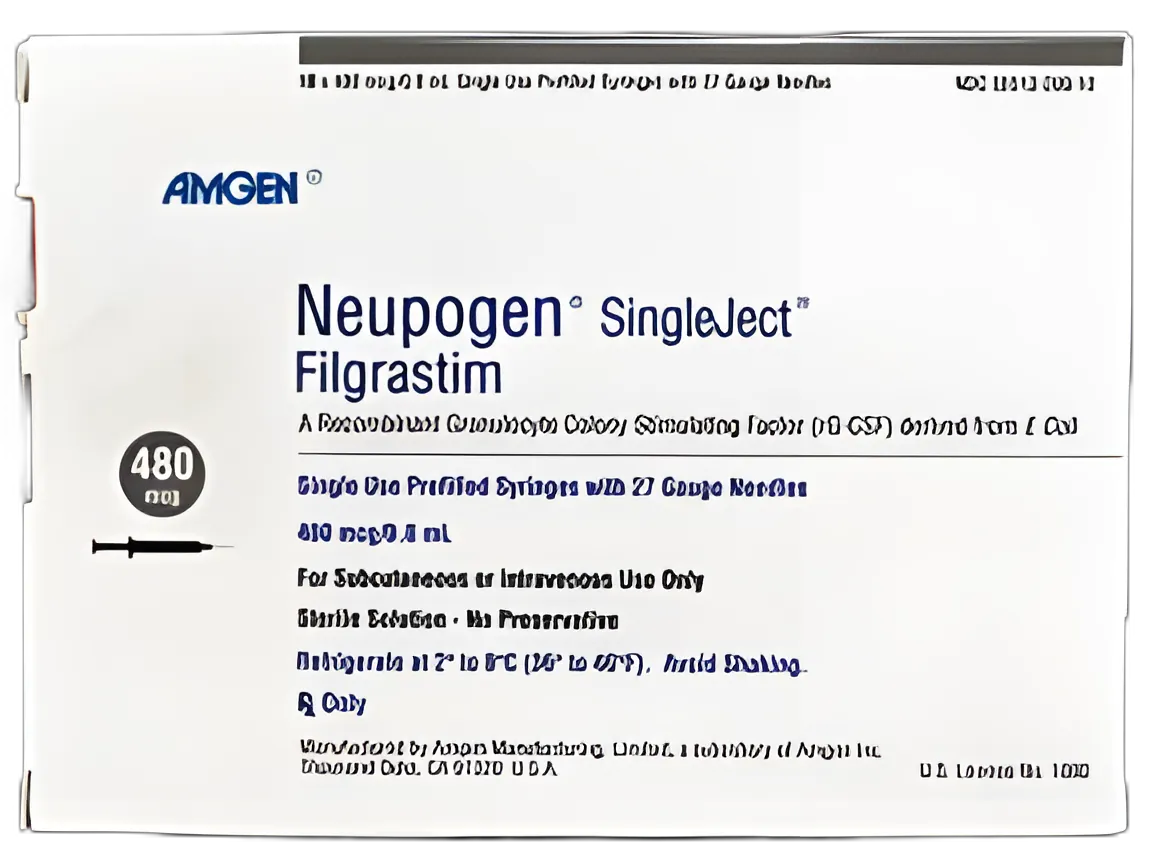 Neupogen® Filgrastim, Preservative Free 480 mcg / 0.8 mL Injection Prefilled Syringe 0.8 mL - 55513020910