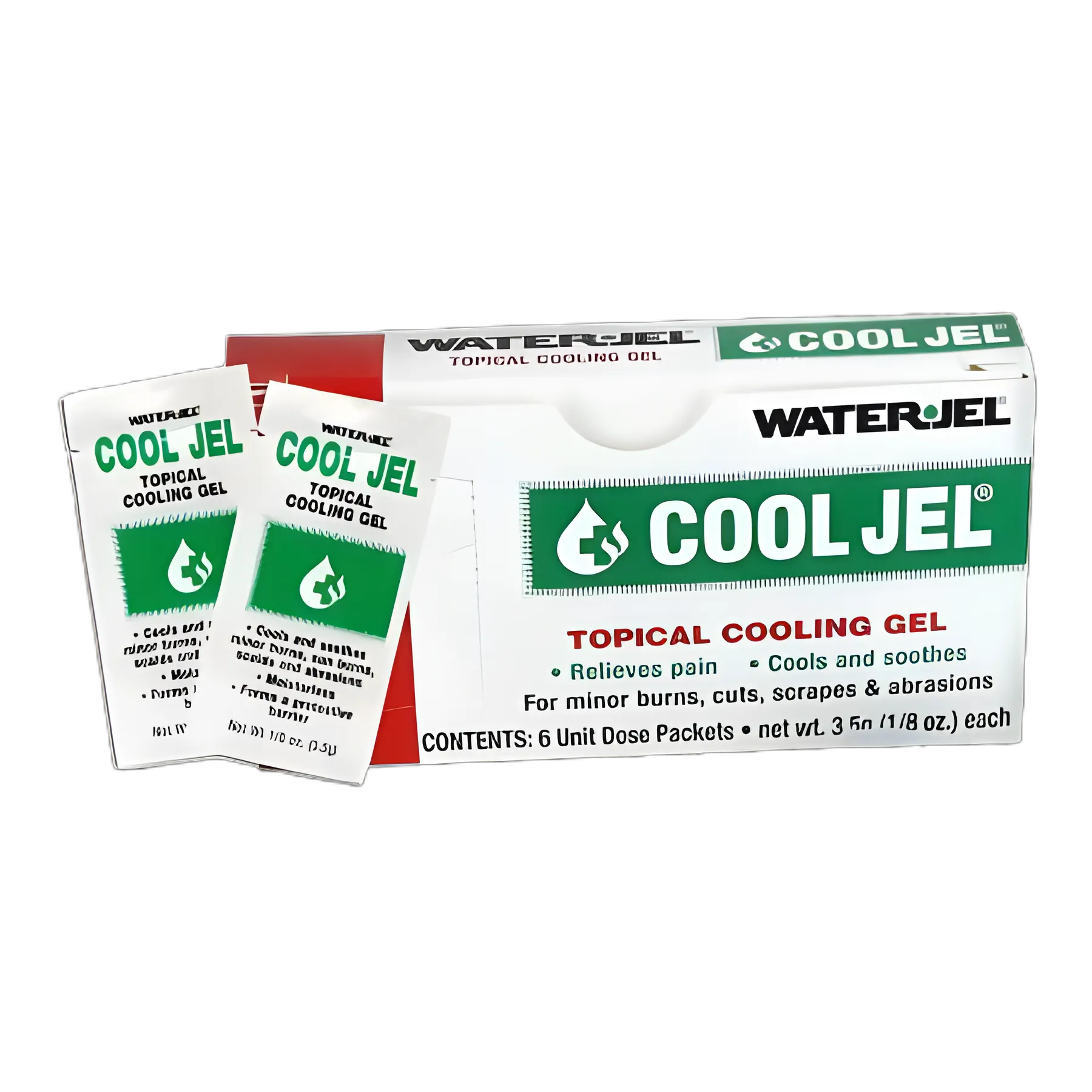 WaterJel Cool Jel Trolamine Salicylate Topical Gel for Pain Relief - 3.5g, 6/Box