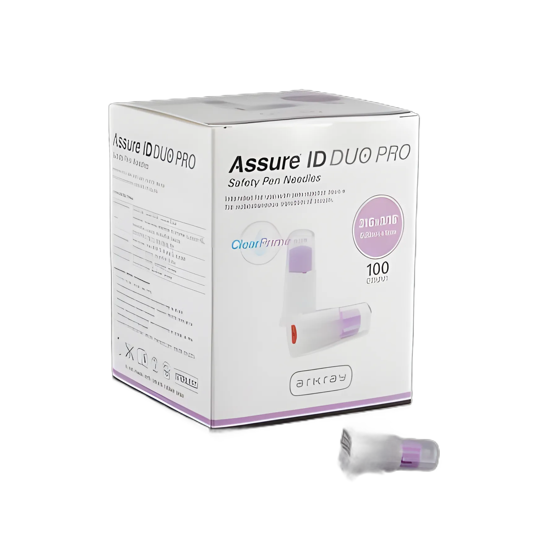 Safety Insulin Pen Needle Assure® ID DUO Pro 31 Gauge 5 mm Length Automatic Safety With Back-End Shield