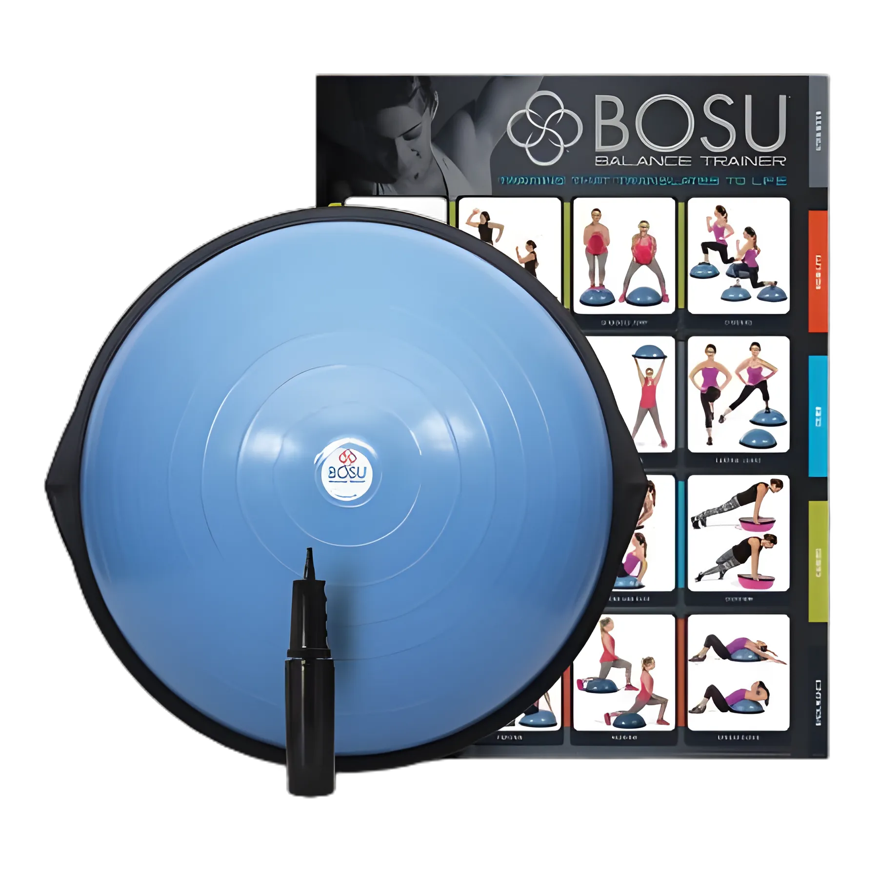 Exercise Dome BOSU® HOME Balance Trainer Inflatable 25 Inch Diameter 4 X 26 X 26 Inch Blue