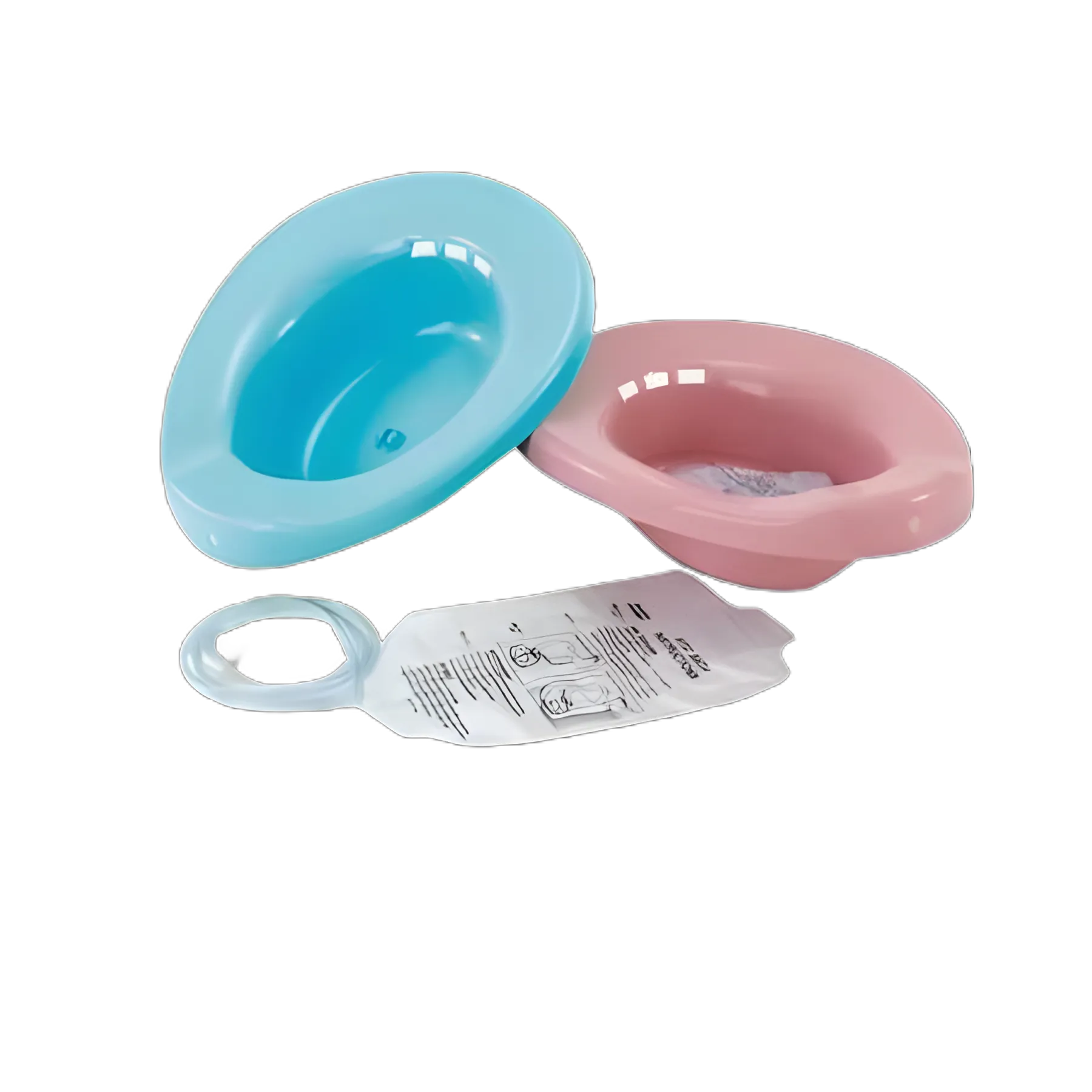 Sitz Bath Elongated Dusty Rose Polypropylene 2000 mL Bag Graduated, 500 mL Increments up to 2000 mL