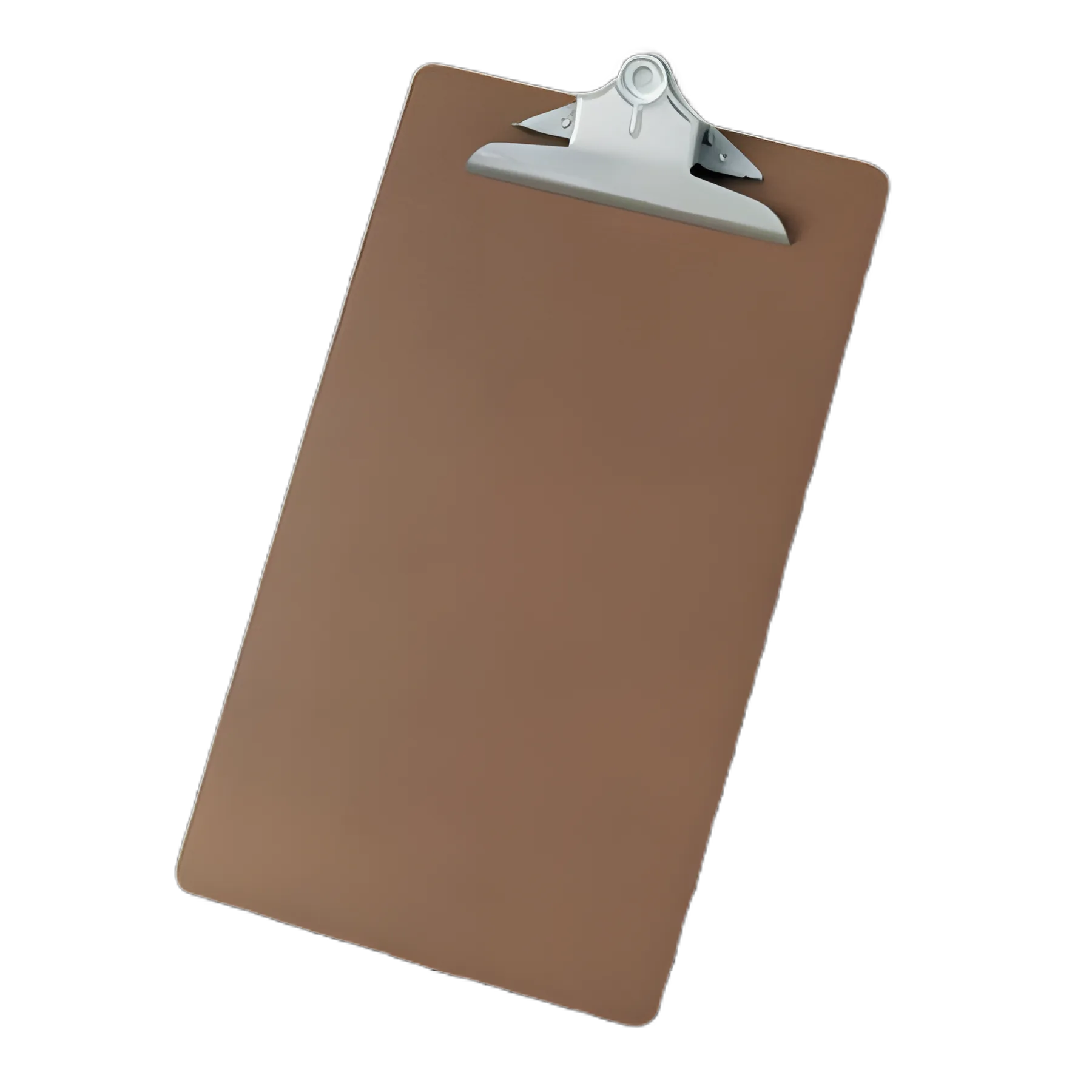 Hardboard Clipboard, 1.25" Clip Capacity, Holds 8.5 x 14 Sheets, Brown