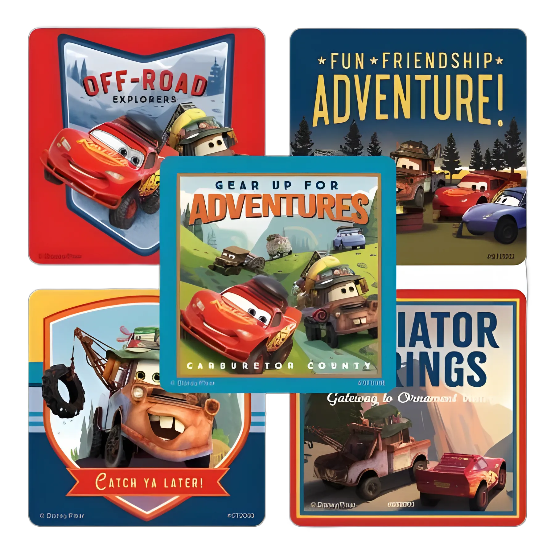 SmileMakers® 100 per Roll Disney•Pixar Cars Shorts Sticker 2-1/2 Inch