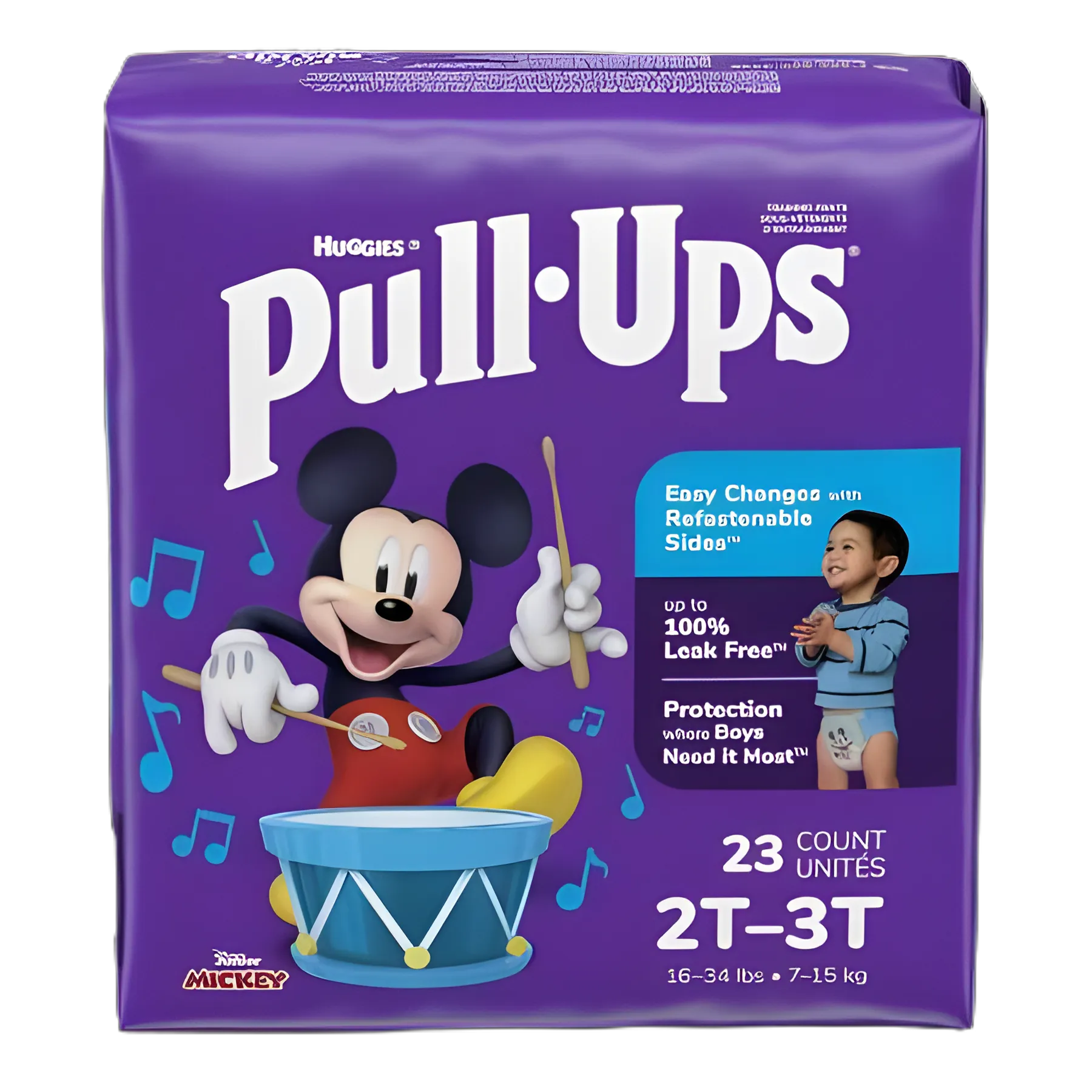 Male Toddler Training Pants Pull-Ups® Learning Designs® for Boys Size 2T to 3T Disposable Moderate Absorbency