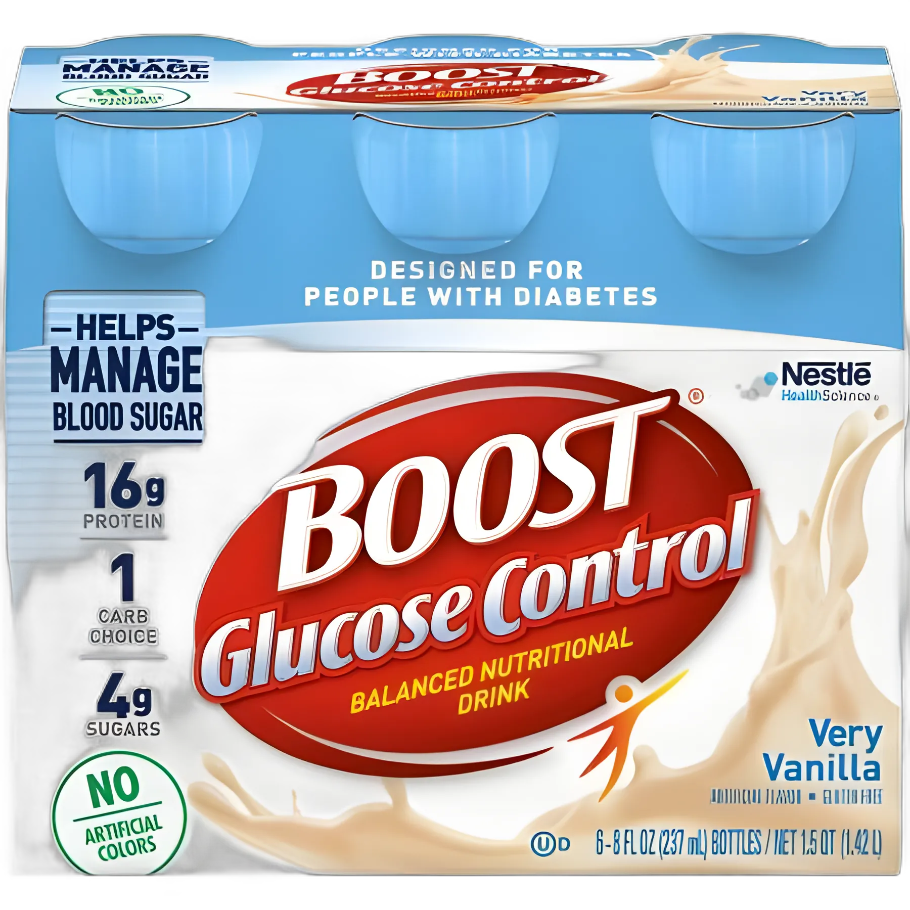 Oral Supplement Boost Glucose Control® Very Vanilla Flavor Liquid 8 oz. Bottle