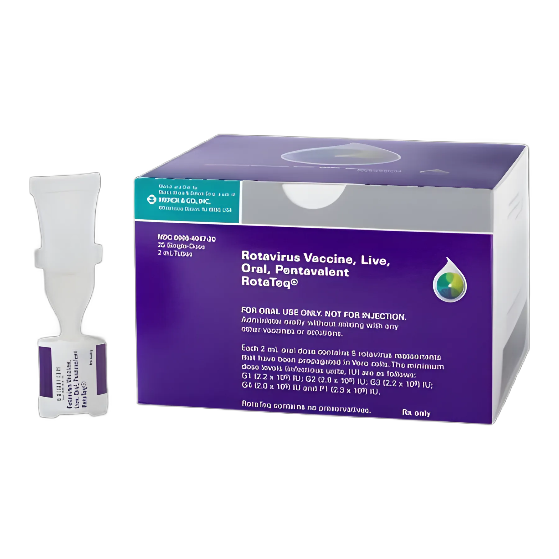 RotaTeq® Rotavirus Oral Vaccine for Infants 6-32 Weeks - Single-Dose 2mL Tube