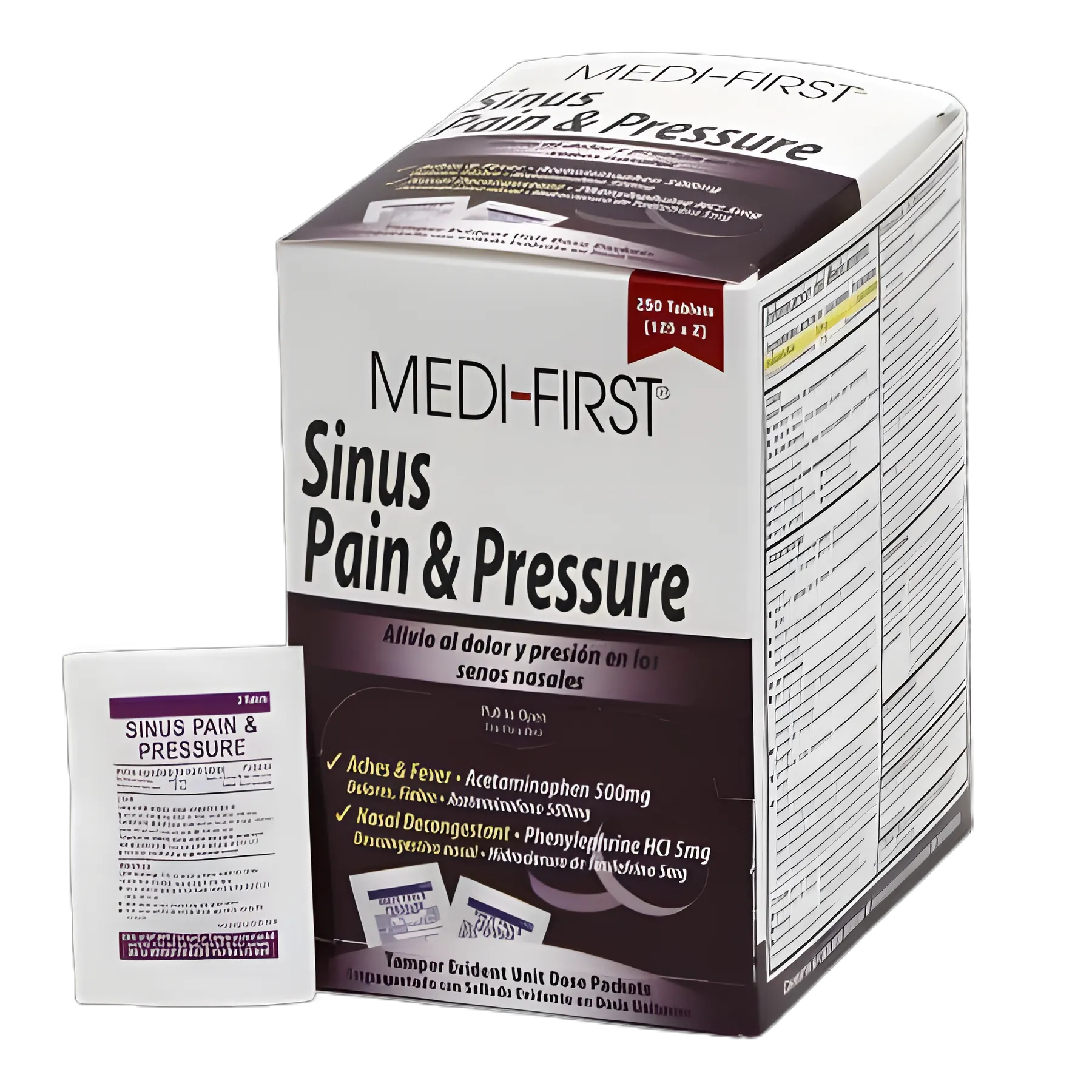 Sinus Relief Medi-First® 500 mg - 5 mg Strength Tablet 250 per Box