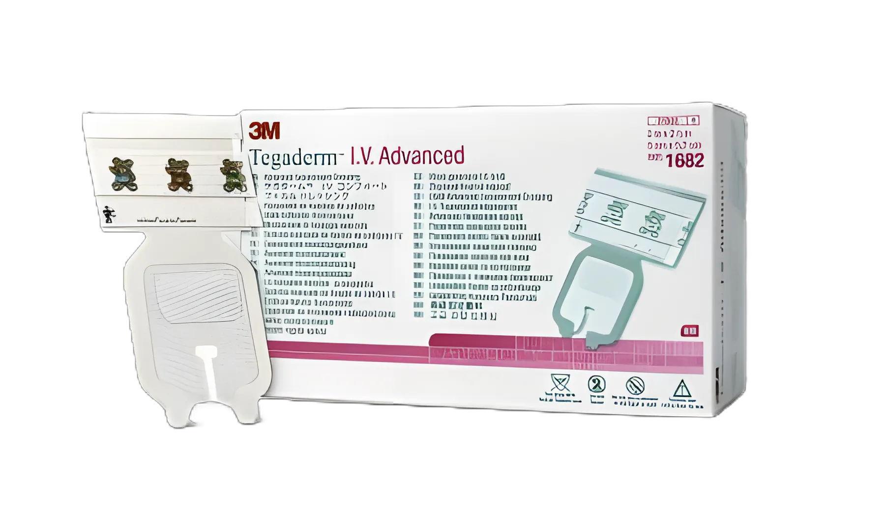 3M™ Tegaderm™ Film I.V. Dressing - 2 X 2-1/4 Inch, Sterile, Waterproof