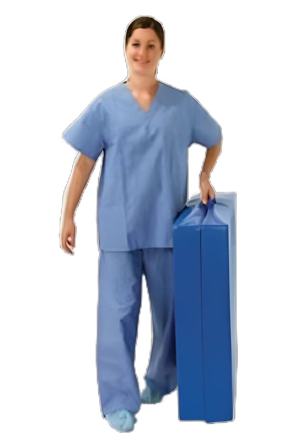 AliMed® Folding Mat Blue Foam / Vinyl 30 X 72 Inch - 2970010268