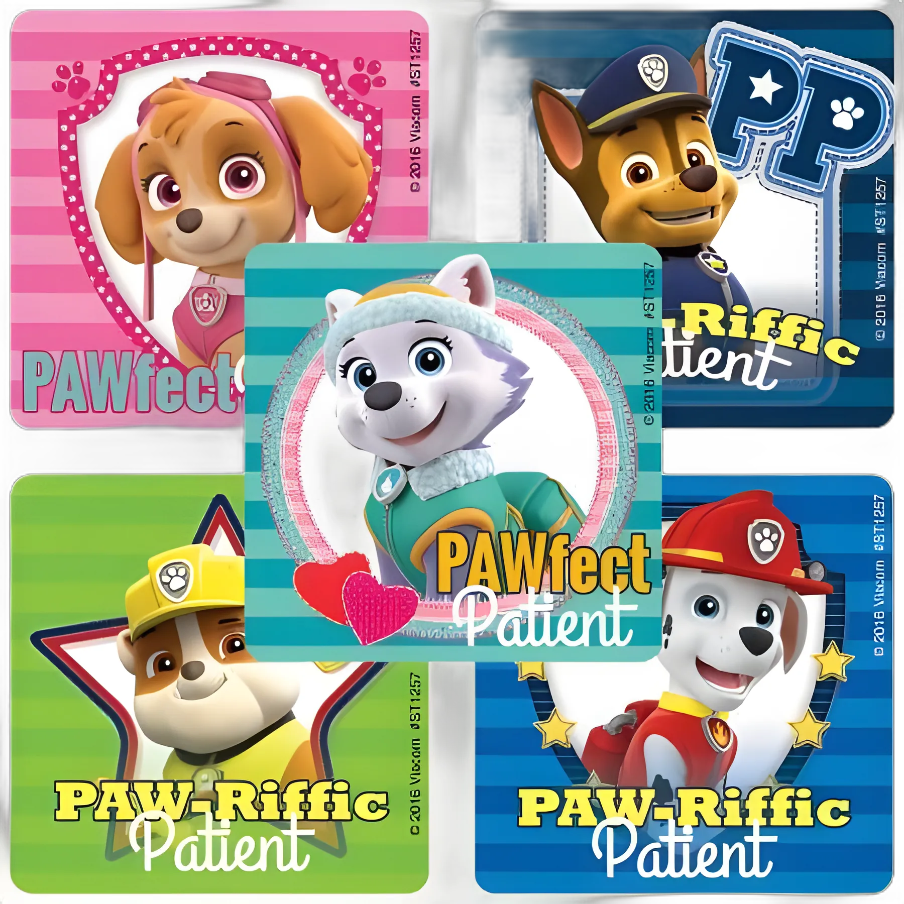 SmileMakers® PAW Patrol Stickers 2-1/2 Inch for Pediatric Patient Rewards - 100 per Box (ST1257B)