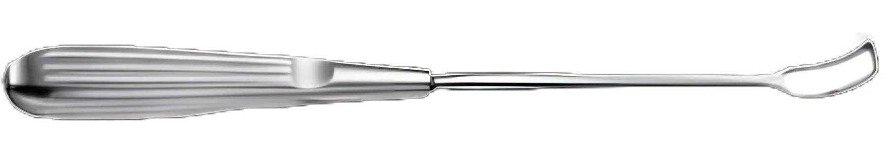 Adenoid Curette V. Mueller® Jones 8-1/2 Inch Length Hollow Handle with Grooves 4 mm Tip Curved Fenestrated Rectangular Loop Tip
