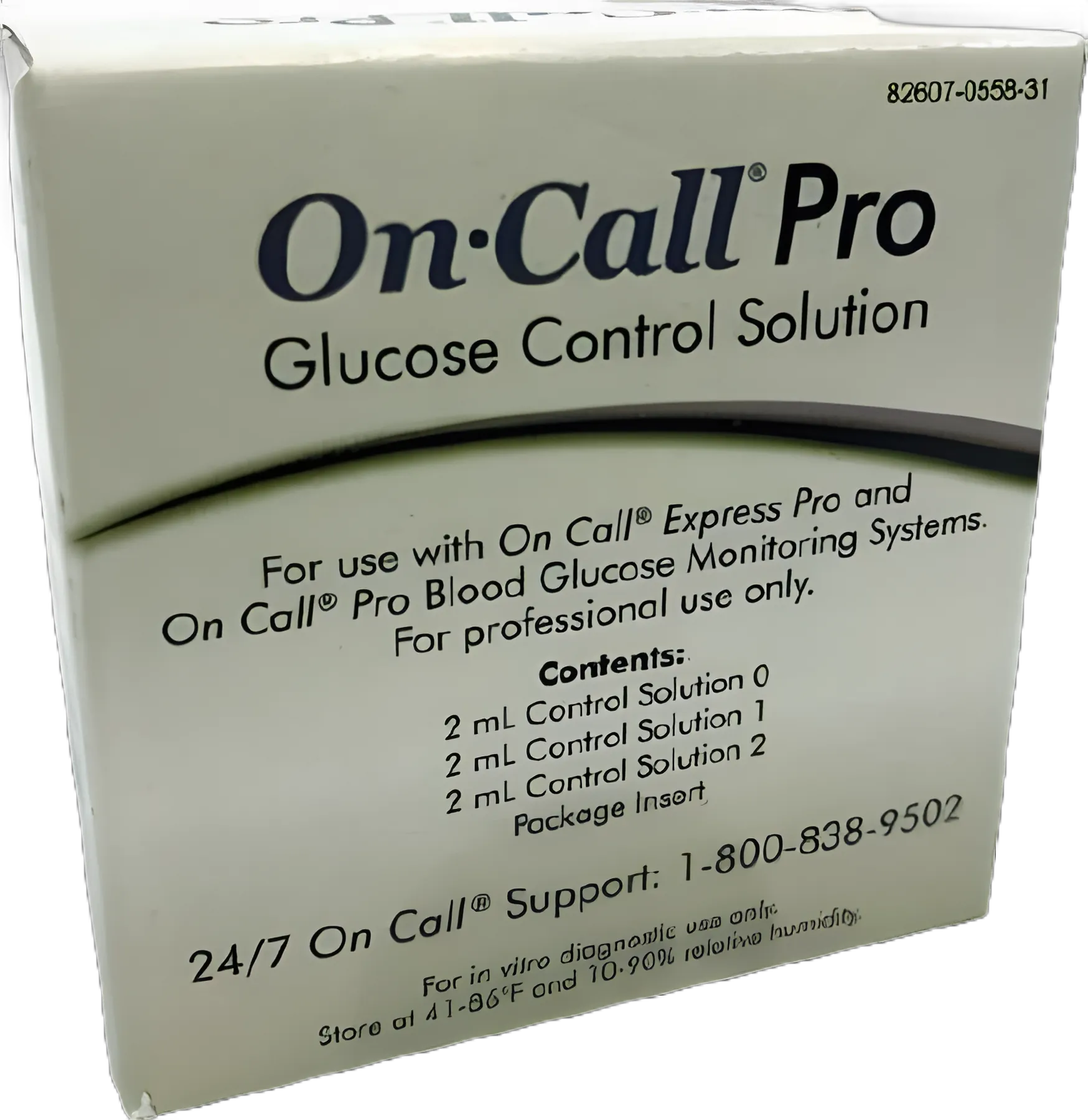 On Call® Pro Blood Glucose Control Solution - 3 x 2 mL Level 1, 2, & 3 for Professional Use