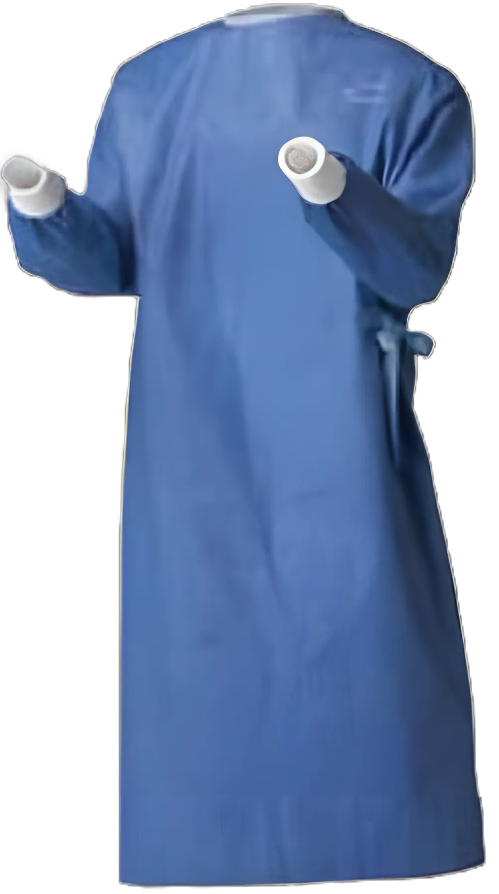 Non-Reinforced Surgical Gown RoyalSilk™ Large Blue Sterile AAMI Level 3 Disposable