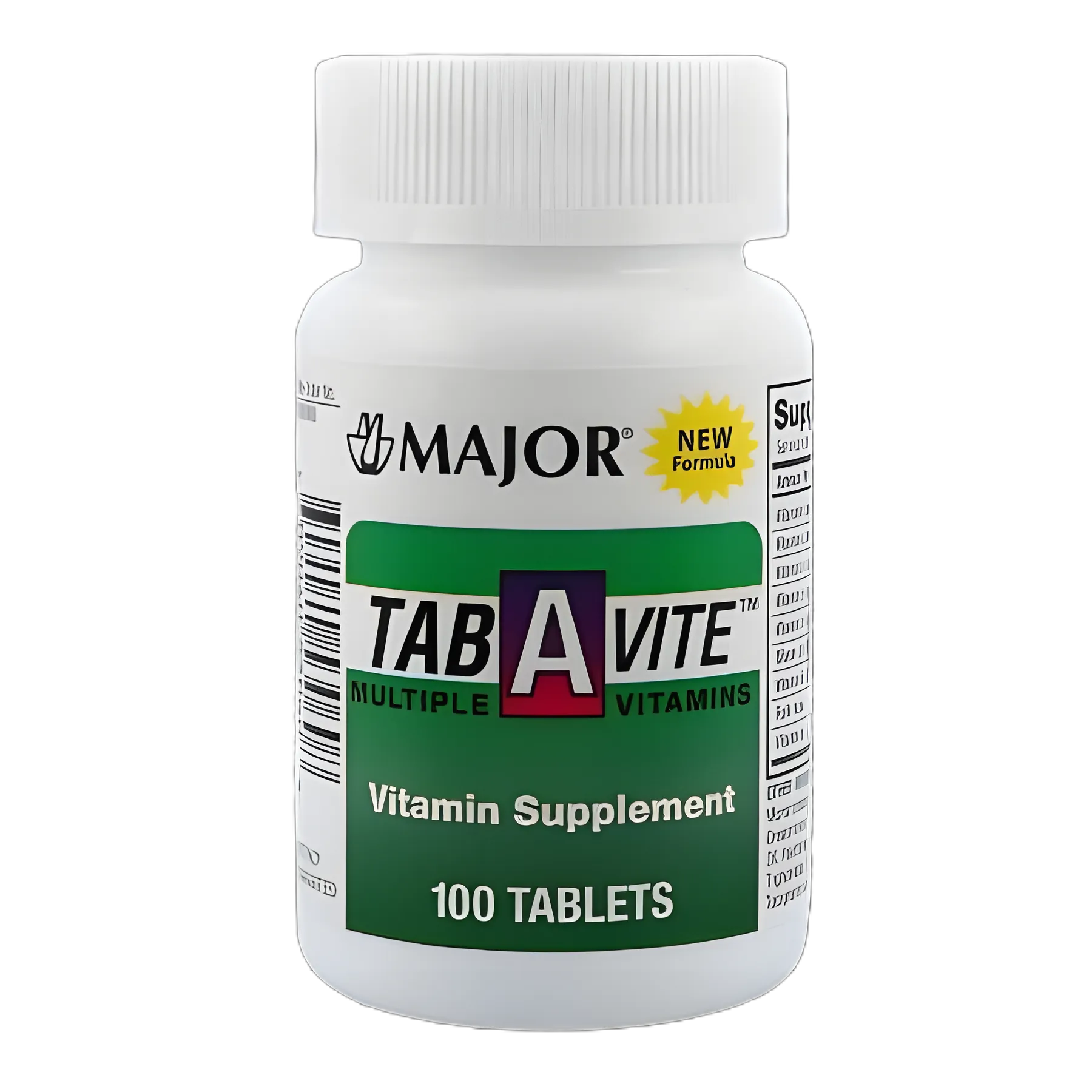 Multivitamin Supplement Major® Tab-A-Vite™ Vitamin A / Cholecalciferol 3000 IU - 400 IU Strength Tablet 100 per Bottle