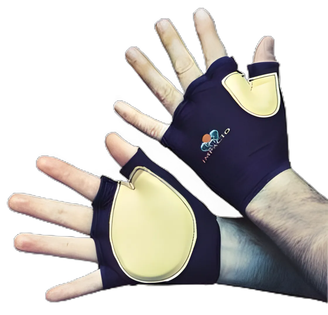 Impact Glove IMPACTO® Fingerless Large Black / Tan Hand Specific Pair
