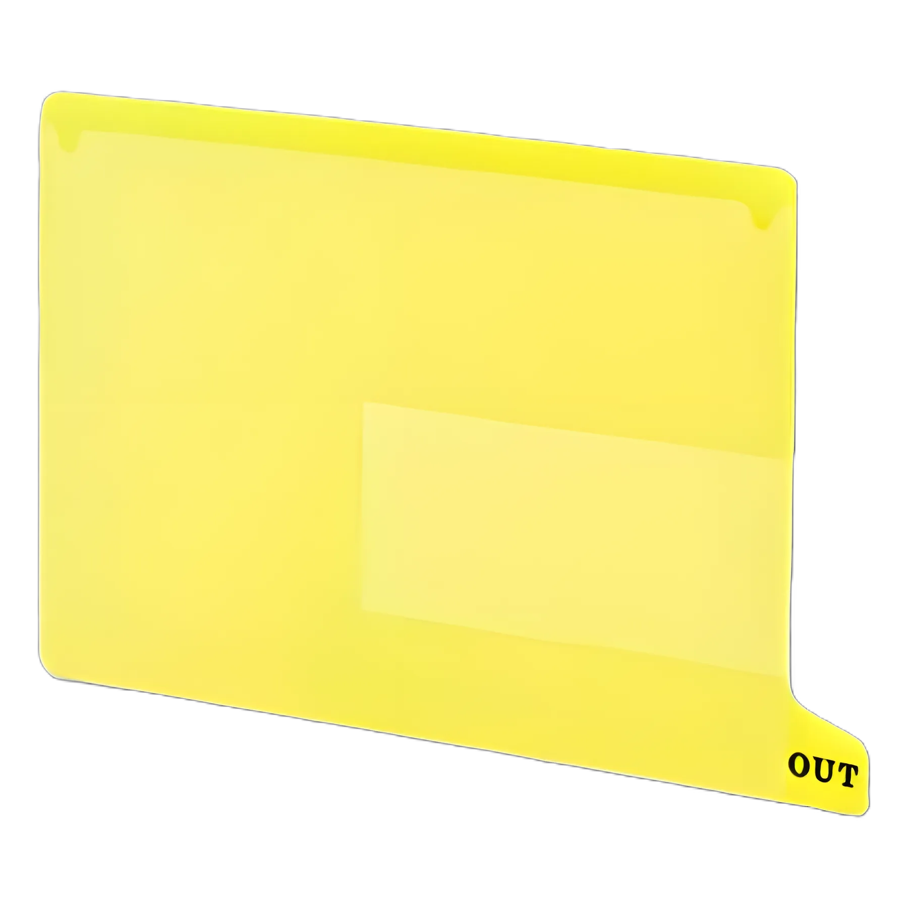 Colored Poly Out Guides with Pockets, 1/3-Cut End Tab, Out, 8.5 x 11, Yellow, 25/Box